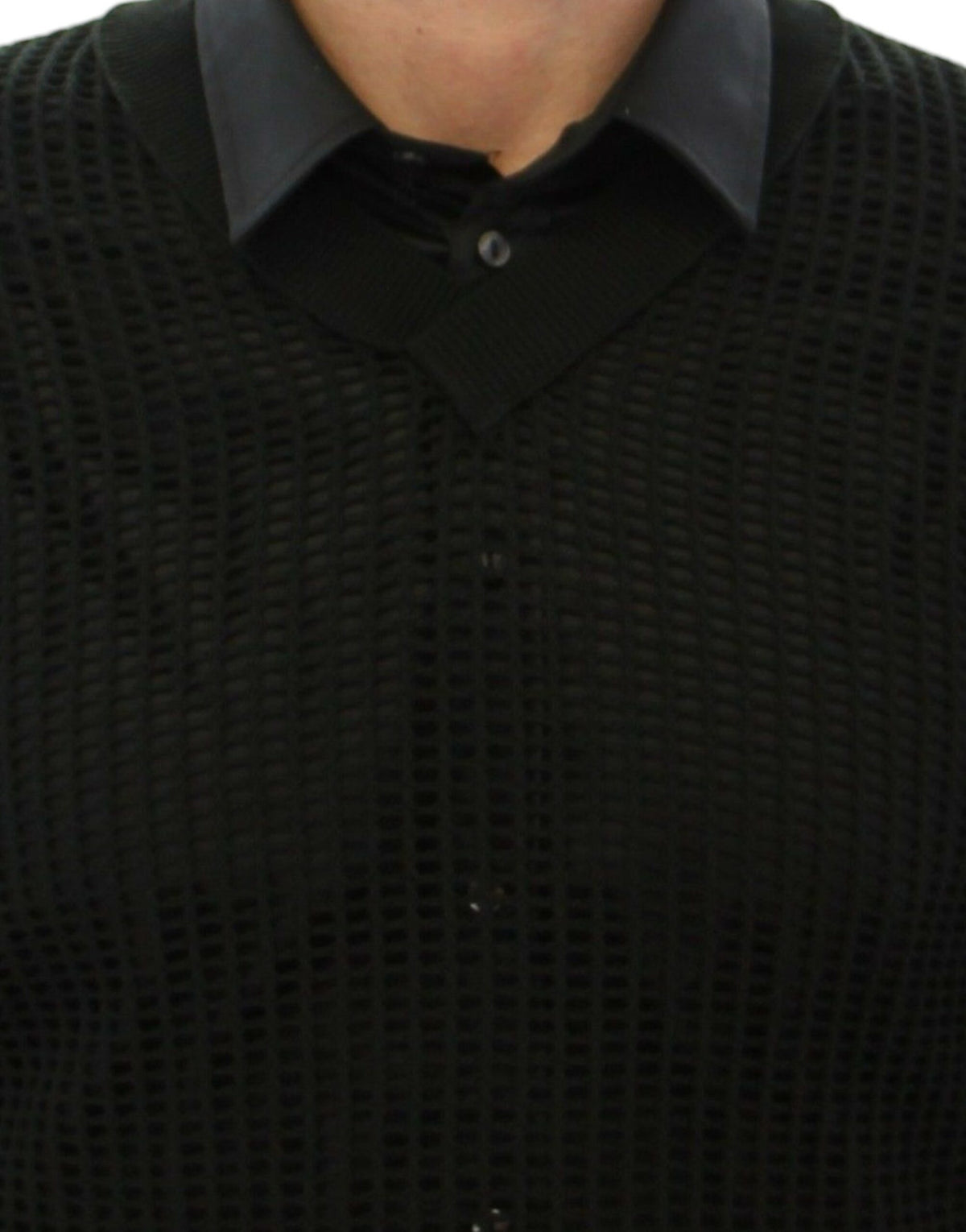 Dolce & Gabbana Dark Green Runway Netz Pullover Netted Men's Sweater