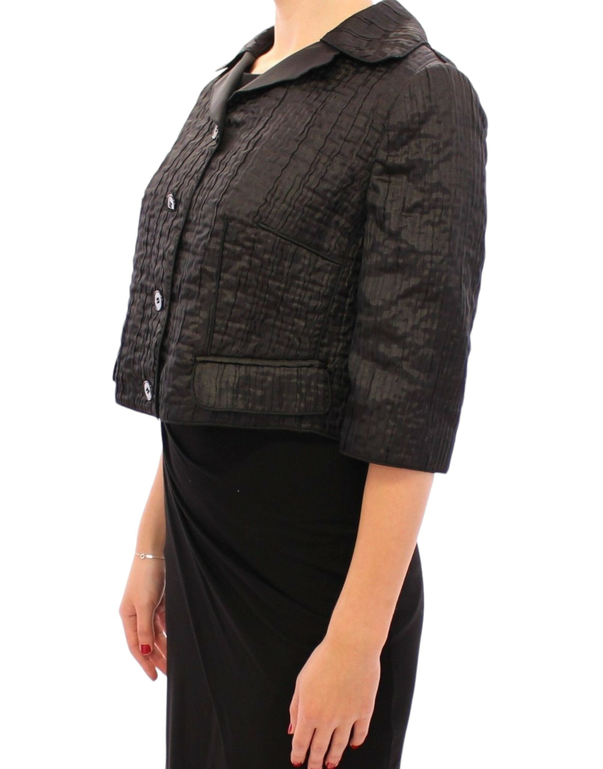 Dolce & Gabbana Black Short Bolero Shrug Jacket Women's Coat