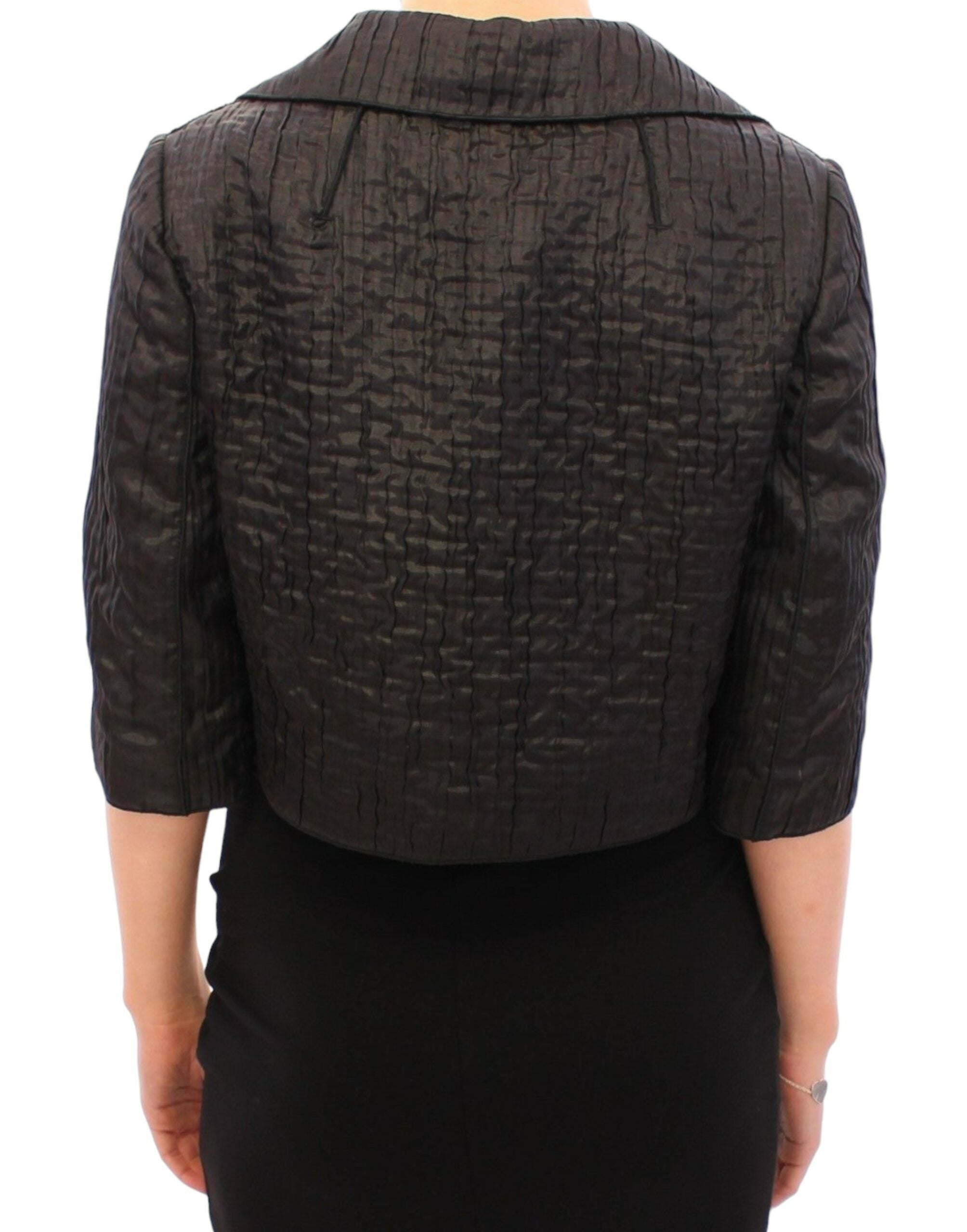 Dolce & Gabbana Black Short Bolero Shrug Jacket Women's Coat