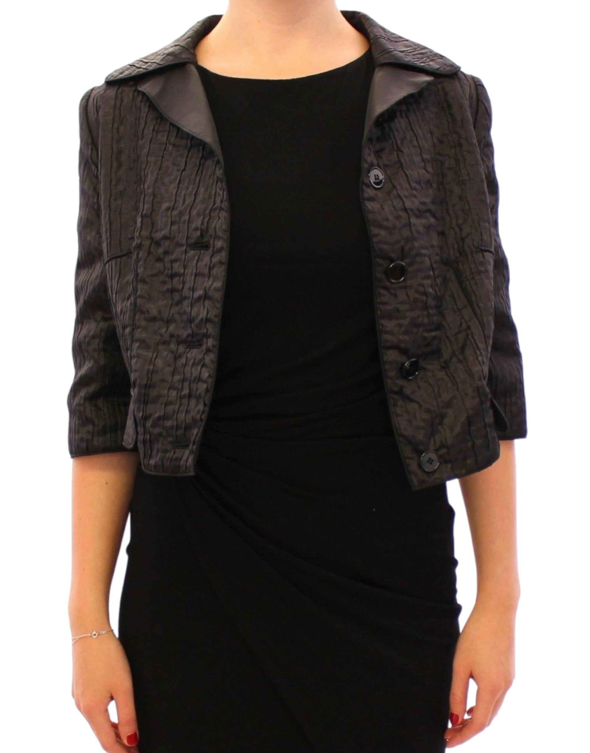 Dolce & Gabbana Black Short Bolero Shrug Jacket Women's Coat