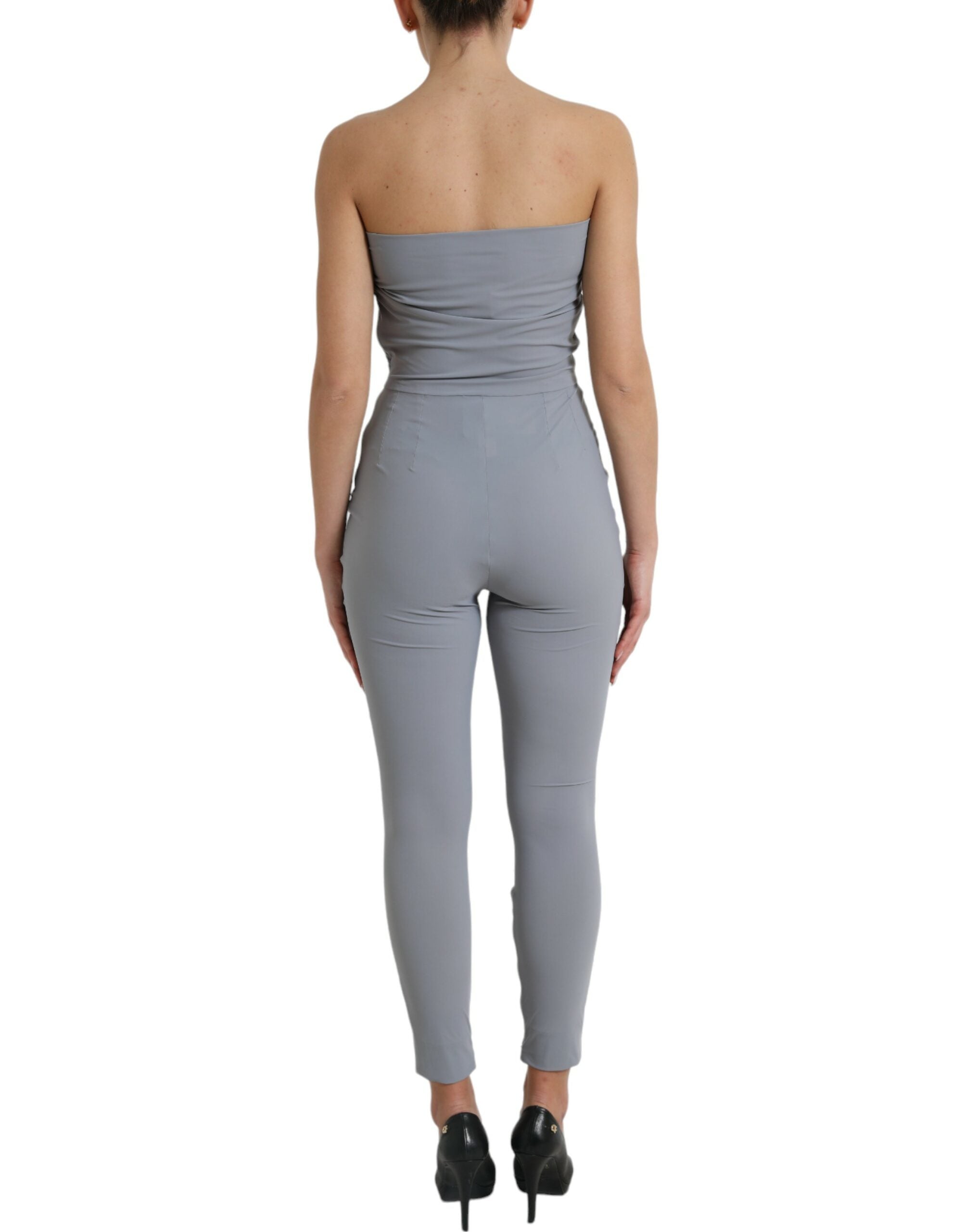Dolce & Gabbana Chic Strapless Bodycon Jumpsuit Women's Dress