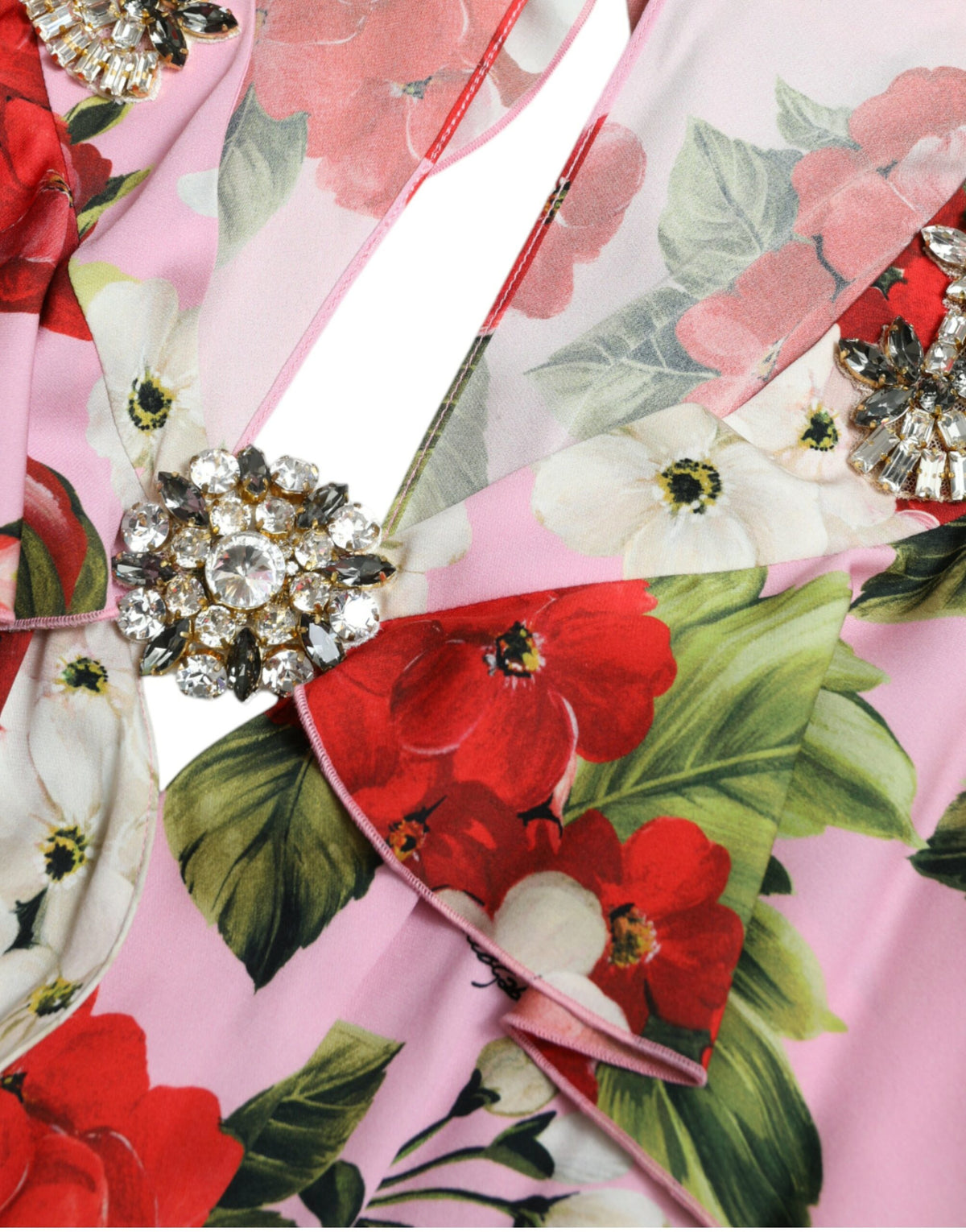 Dolce & Gabbana Multicolor Floral Crystal Embellished A-line Women's Dress