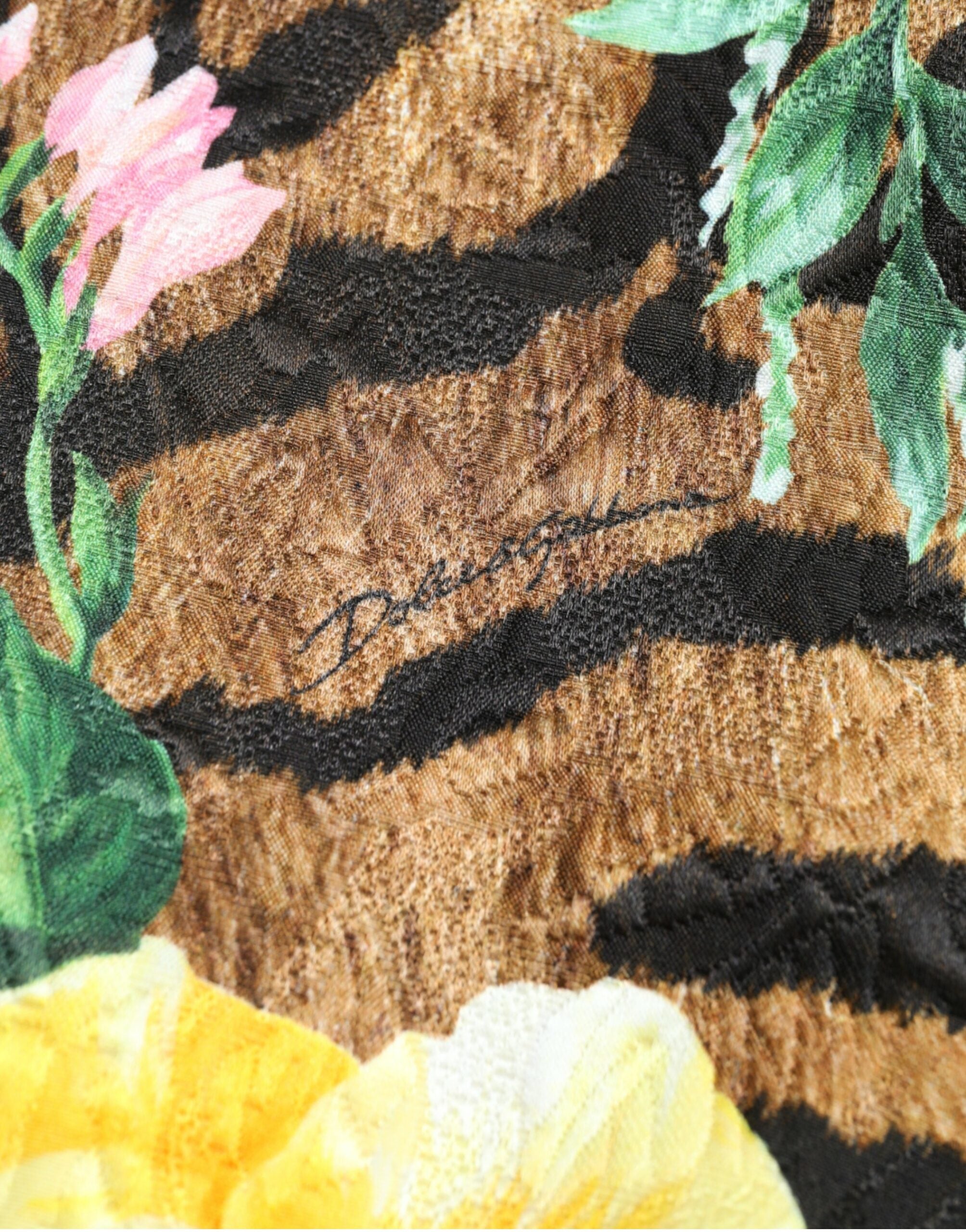 Dolce & Gabbana Animal & Floral Print Mini Shift Women's Dress