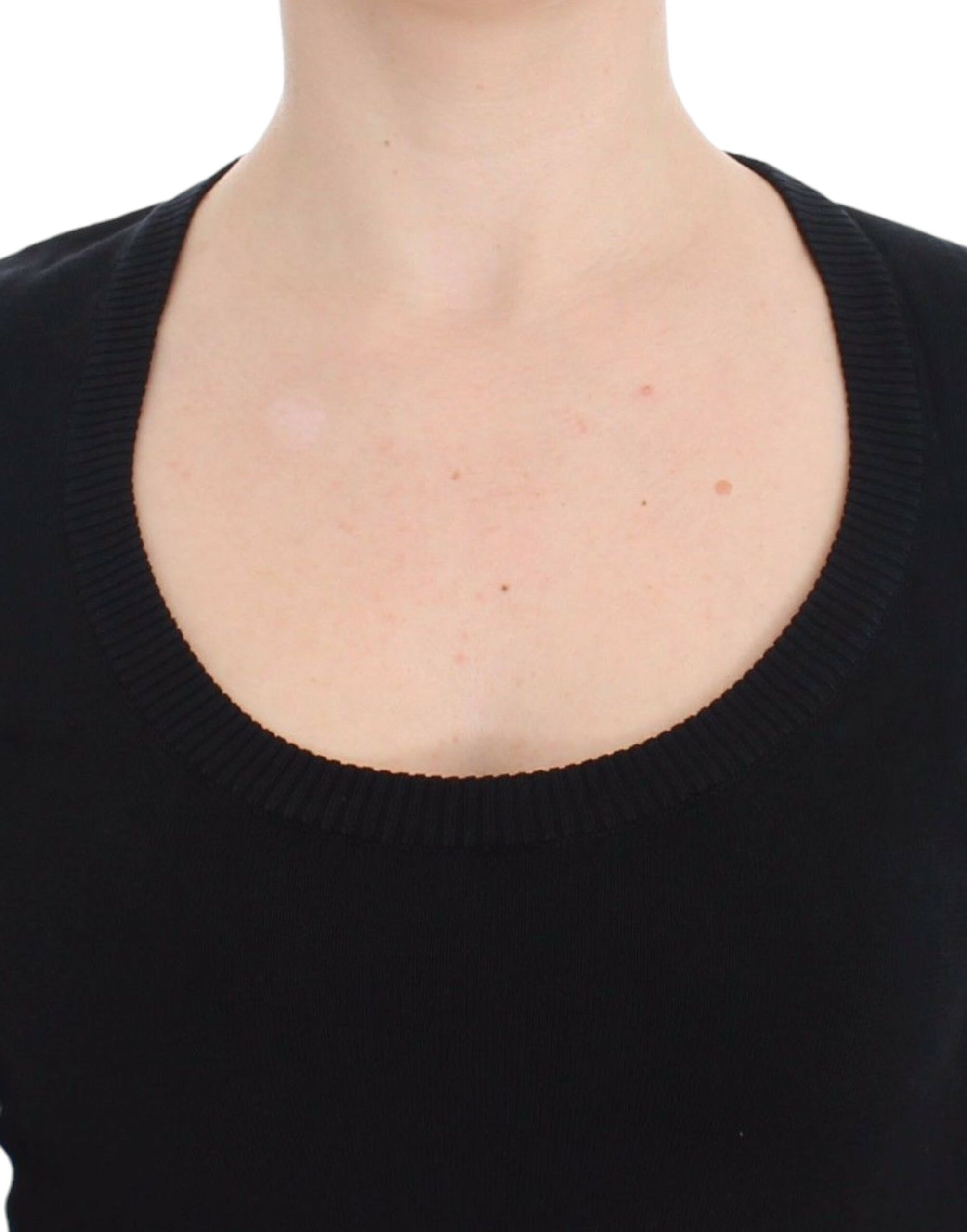 Dolce & Gabbana Black Cashmere Crewneck Sweater Women's Pullover