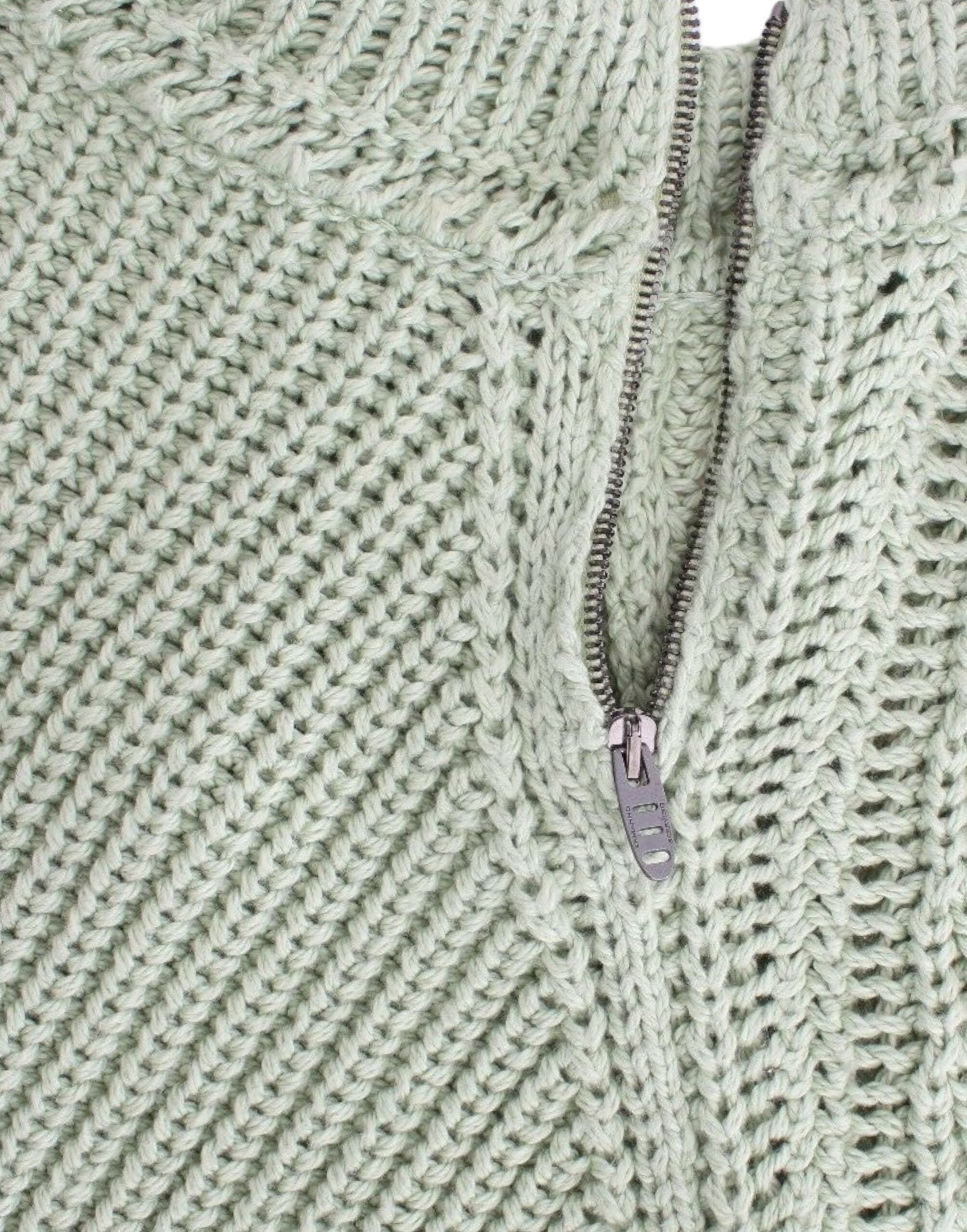Ermanno Scervino Green Cropped Knit Sweater Knitted Women's Jumper