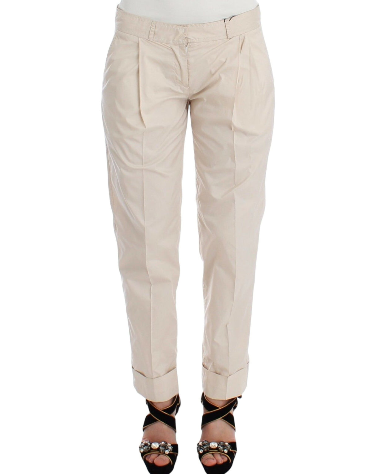 Ermanno Scervino Beige Chinos Casual Dress Pants Women's Khakis