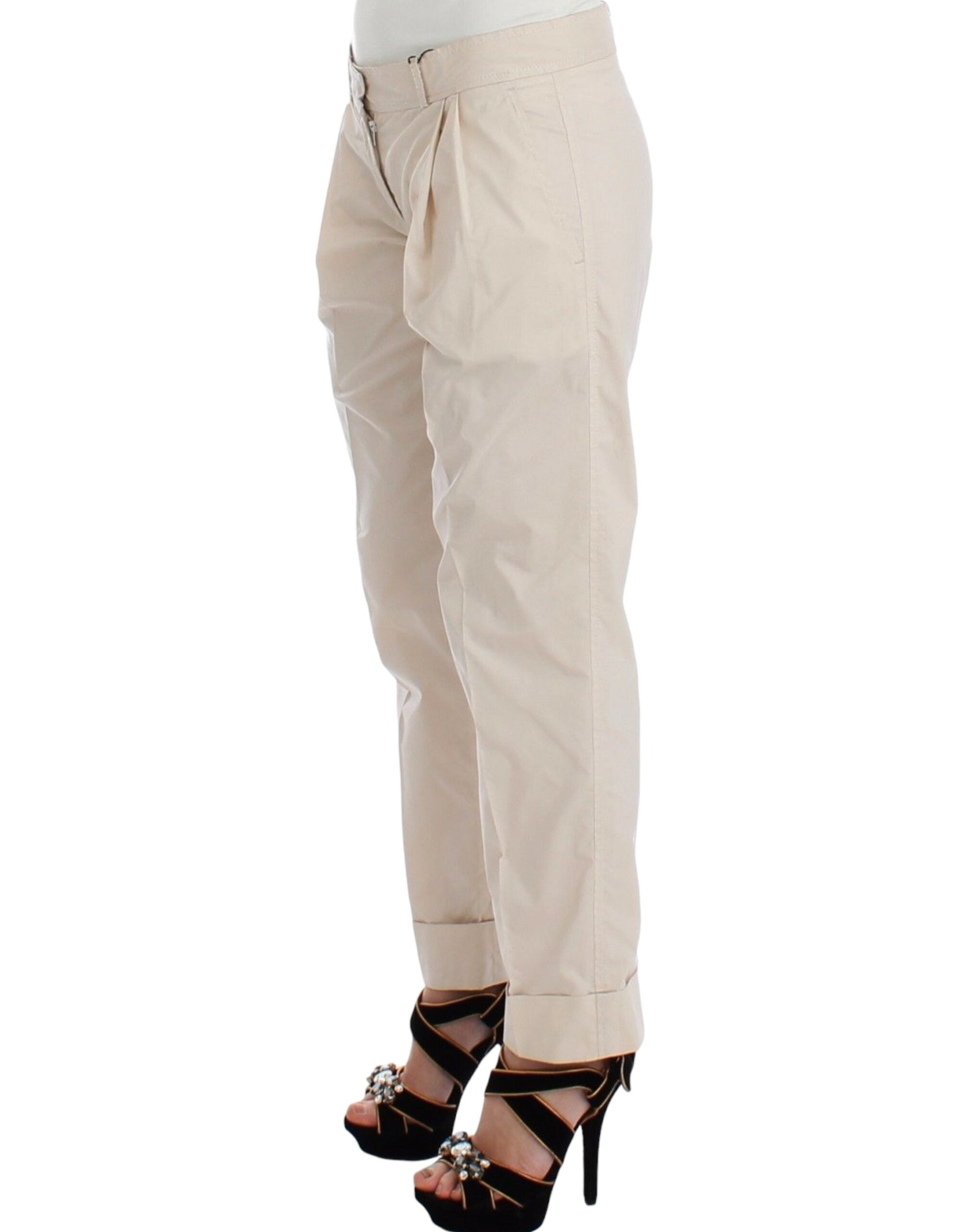 Ermanno Scervino Beige Chinos Casual Dress Pants Women's Khakis