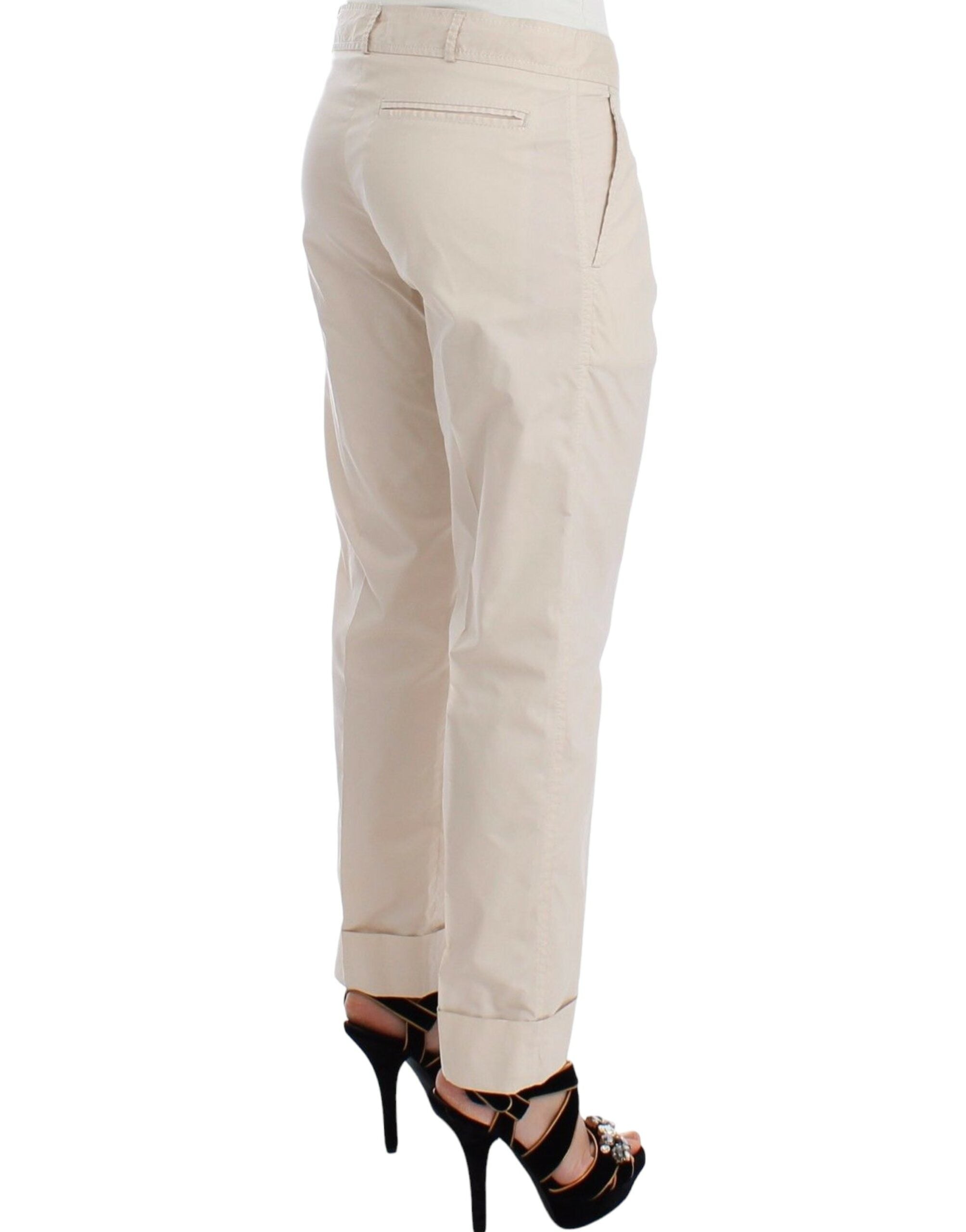 Ermanno Scervino Beige Chinos Casual Dress Pants Women's Khakis