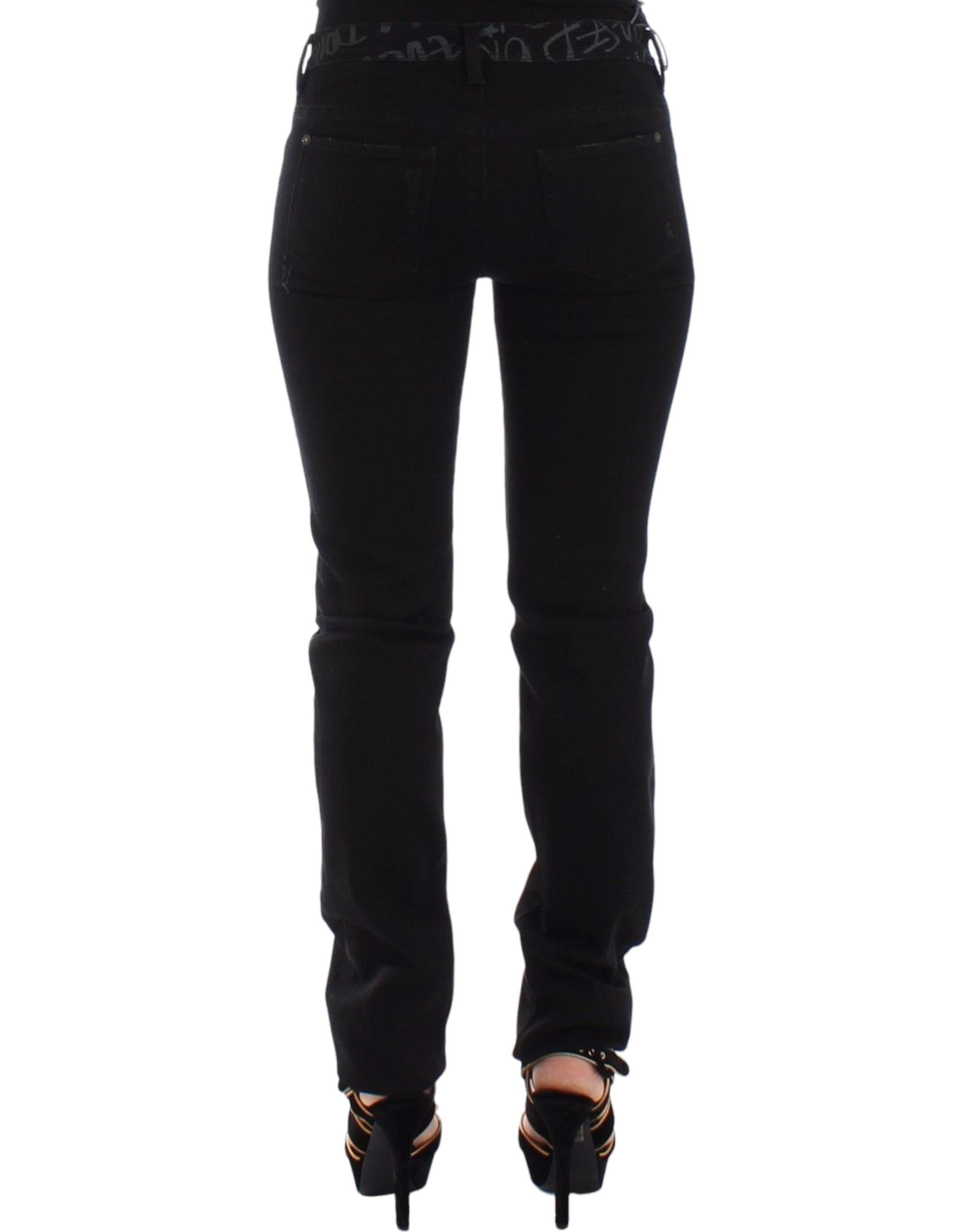 Ermanno Scervino Black Slim Jeans Denim Pants Skinny Women's Stretch