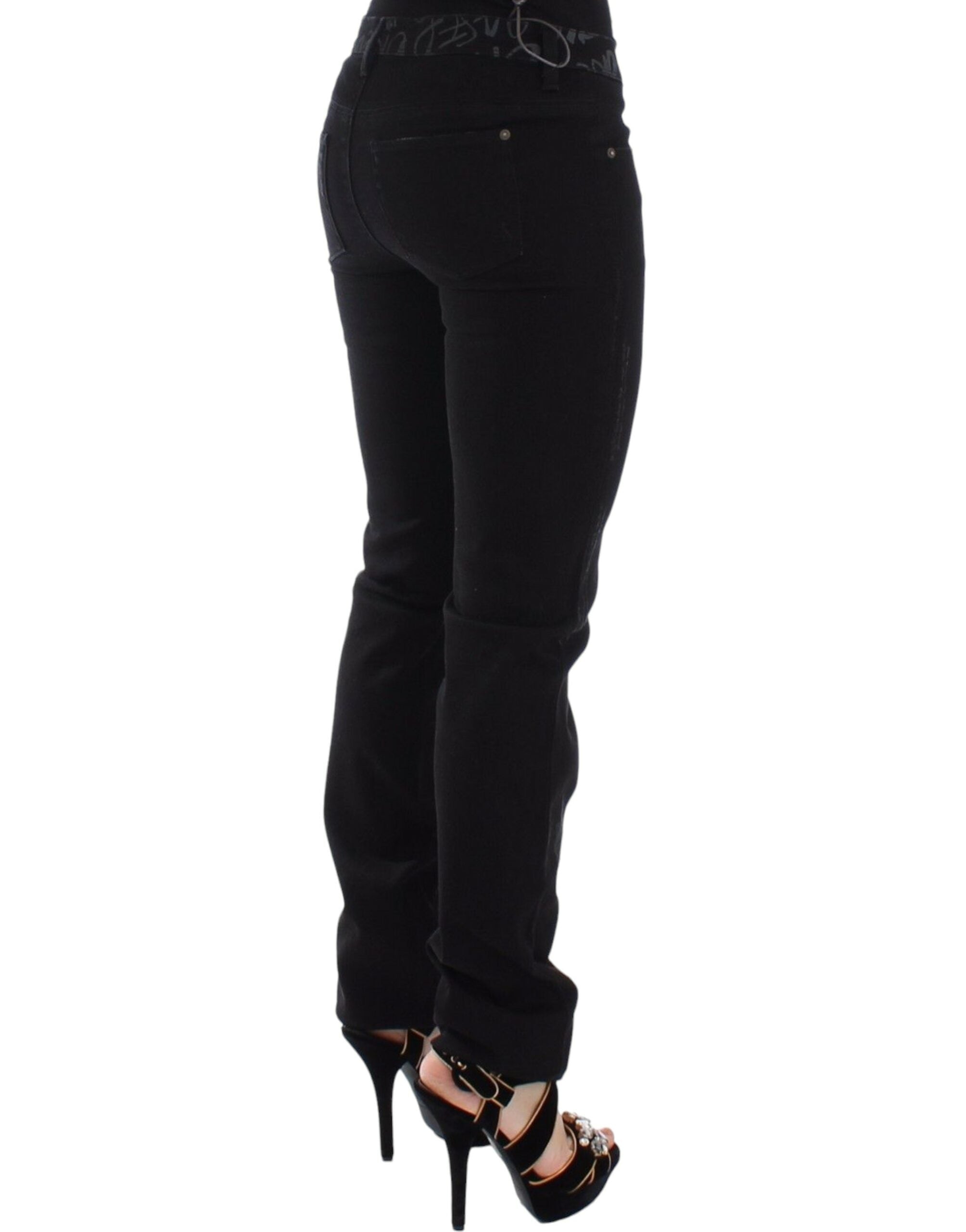 Ermanno Scervino Chic Black Skinny Statement Women's Jeans