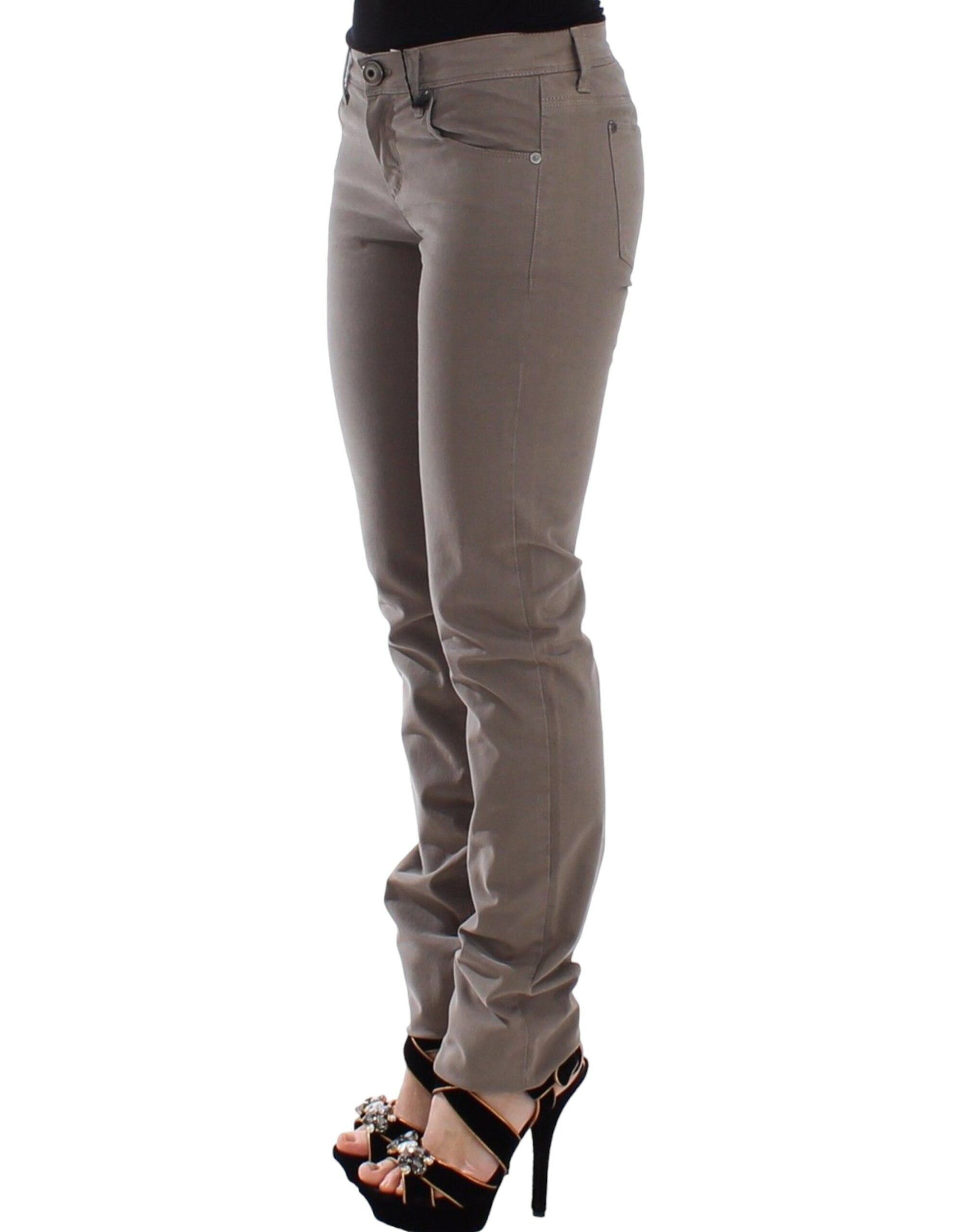 Ermanno Scervino Taupe Beige Slim Jeans Denim Pants Women's Skinny