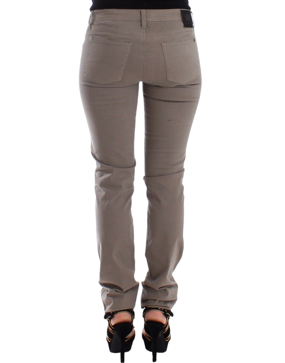 Ermanno Scervino Taupe Beige Slim Jeans Denim Pants Women's Skinny
