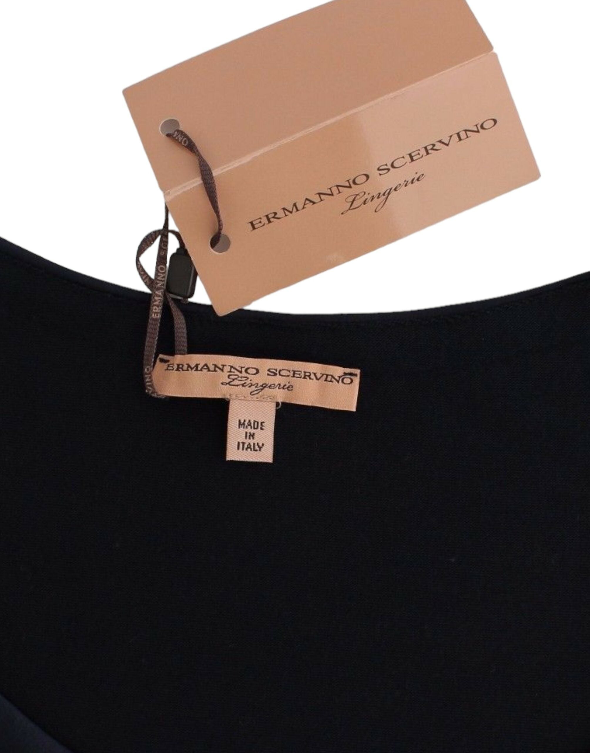 Ermanno Scervino Lingerie Blue Top Blouse Jumper Lace Women's Rayon
