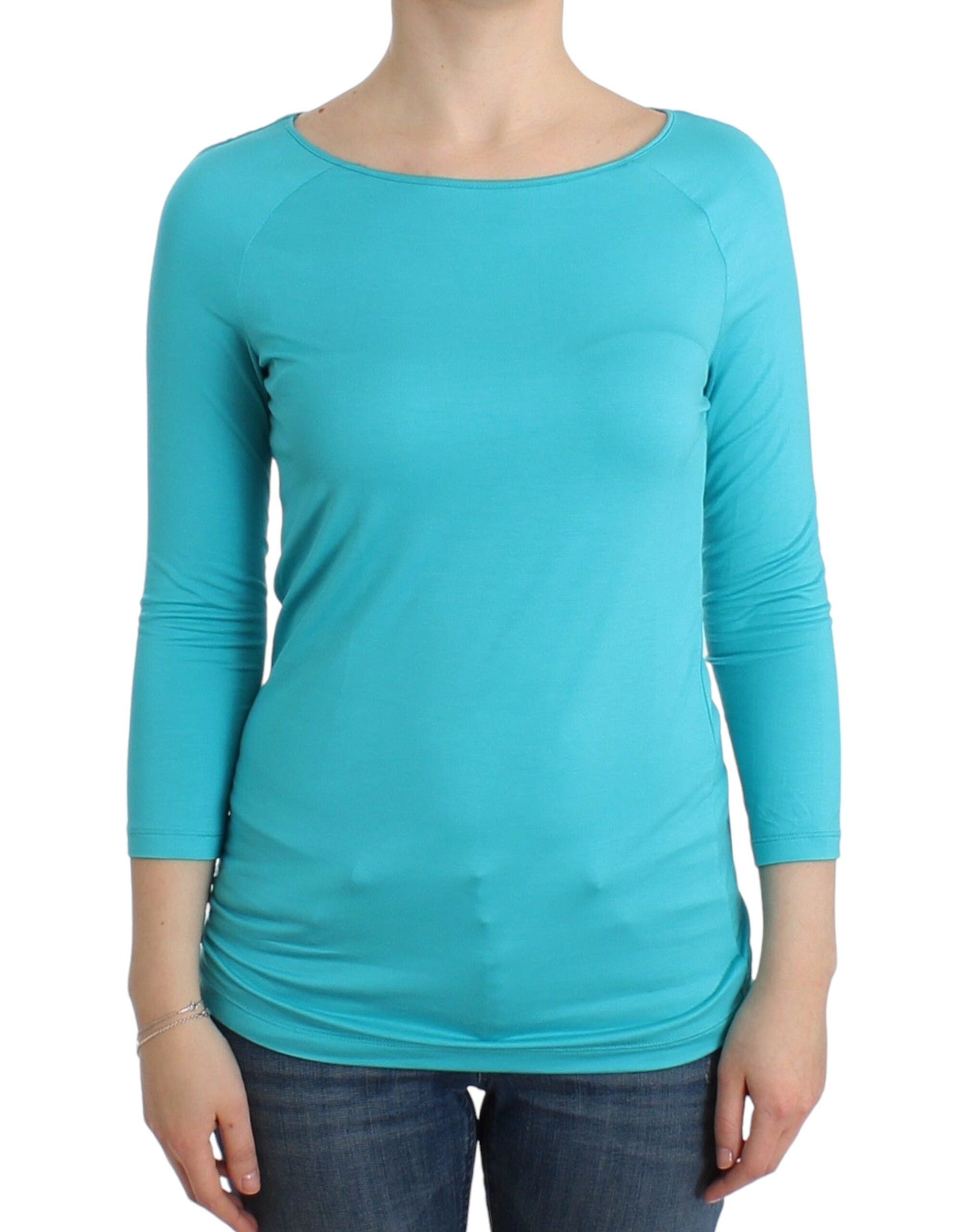 Ermanno Scervino Elegant Blue Modal Blend Women's Top