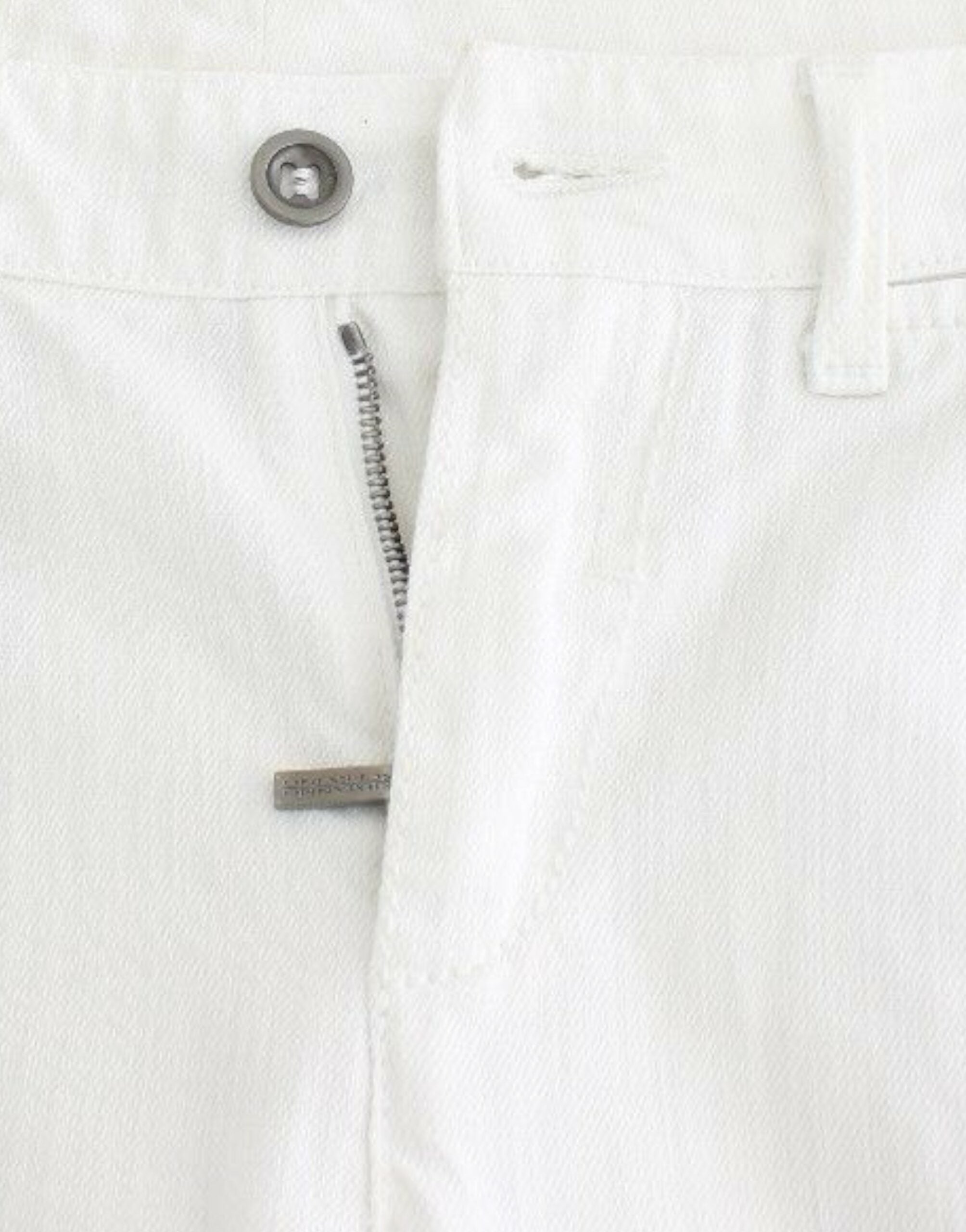 Ermanno Scervino White Cropped Jeans Denim Pants Branded Women's Capri