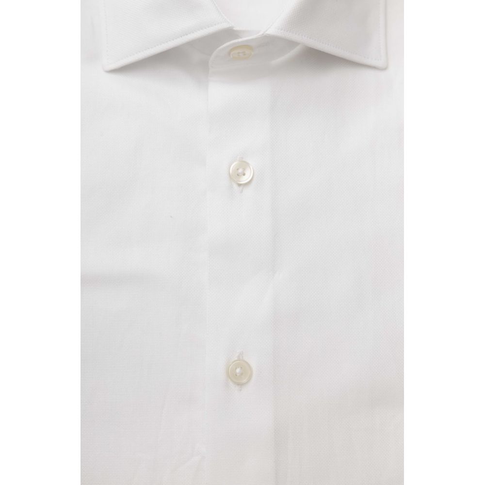 Bagutta White Cotton Men Men's Shirt