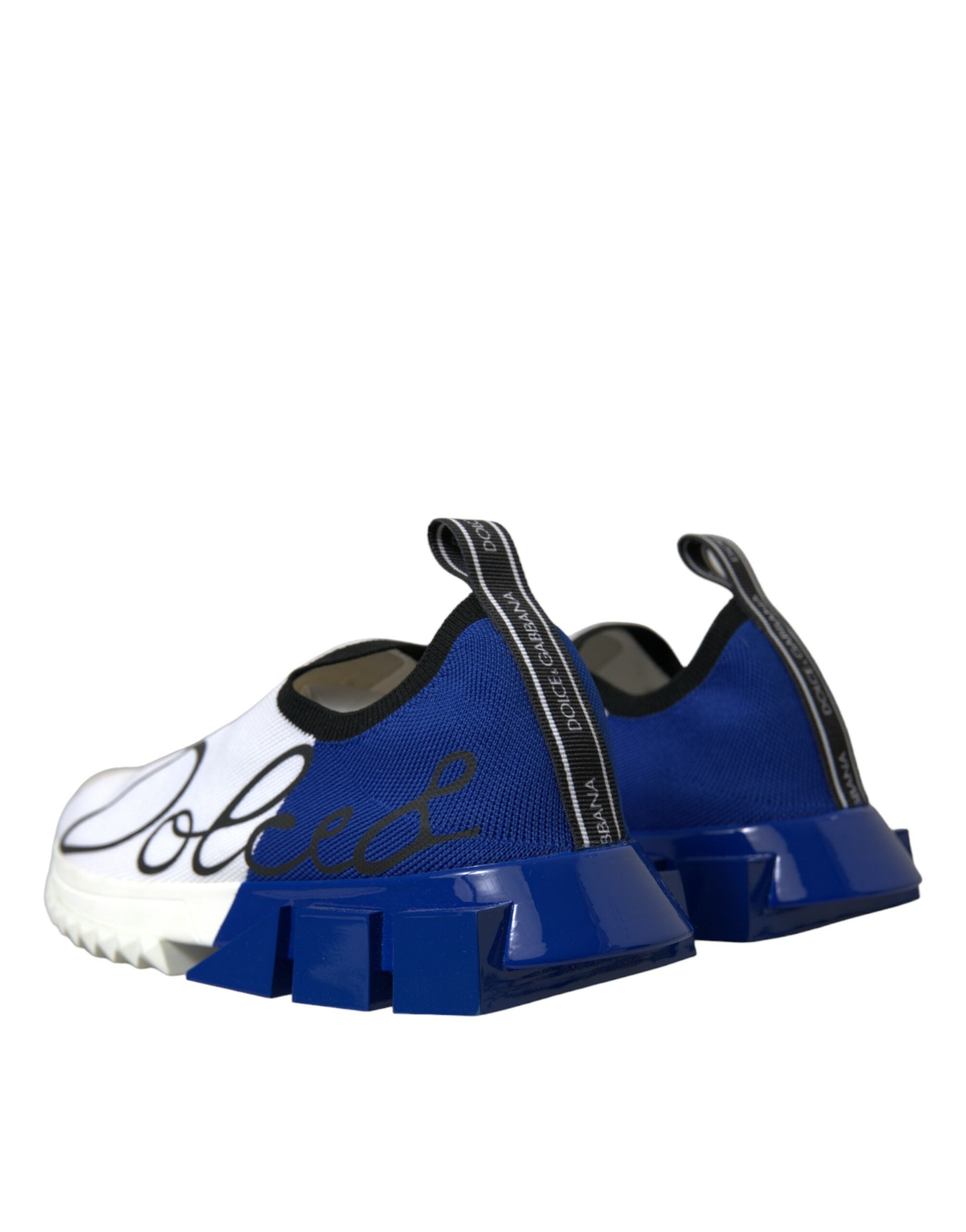 Dolce & Gabbana White Blue Sorrento Low Top Men Casual Sneakers Men's Shoes