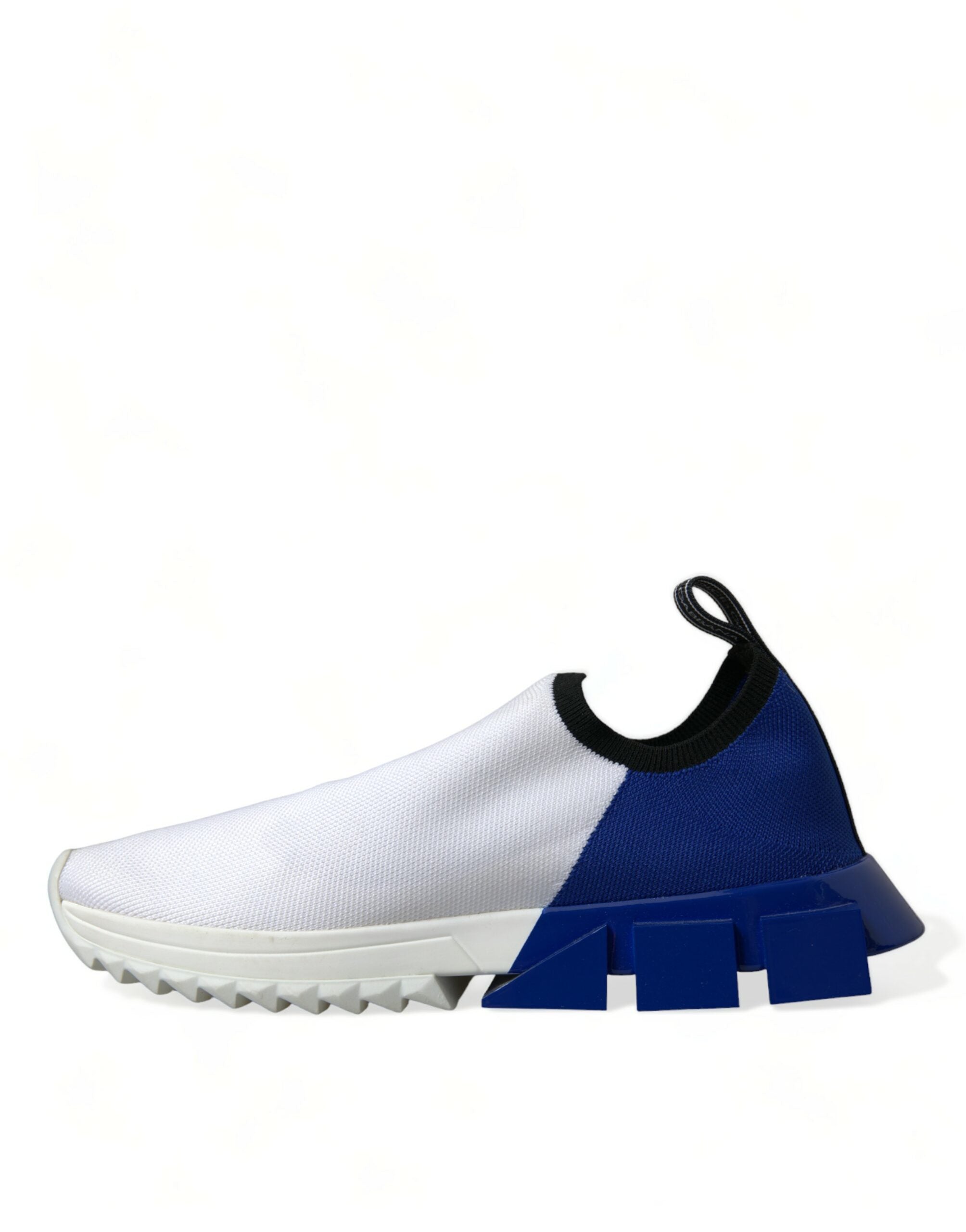 Dolce & Gabbana White Blue Sorrento Low Top Men Casual Sneakers Men's Shoes