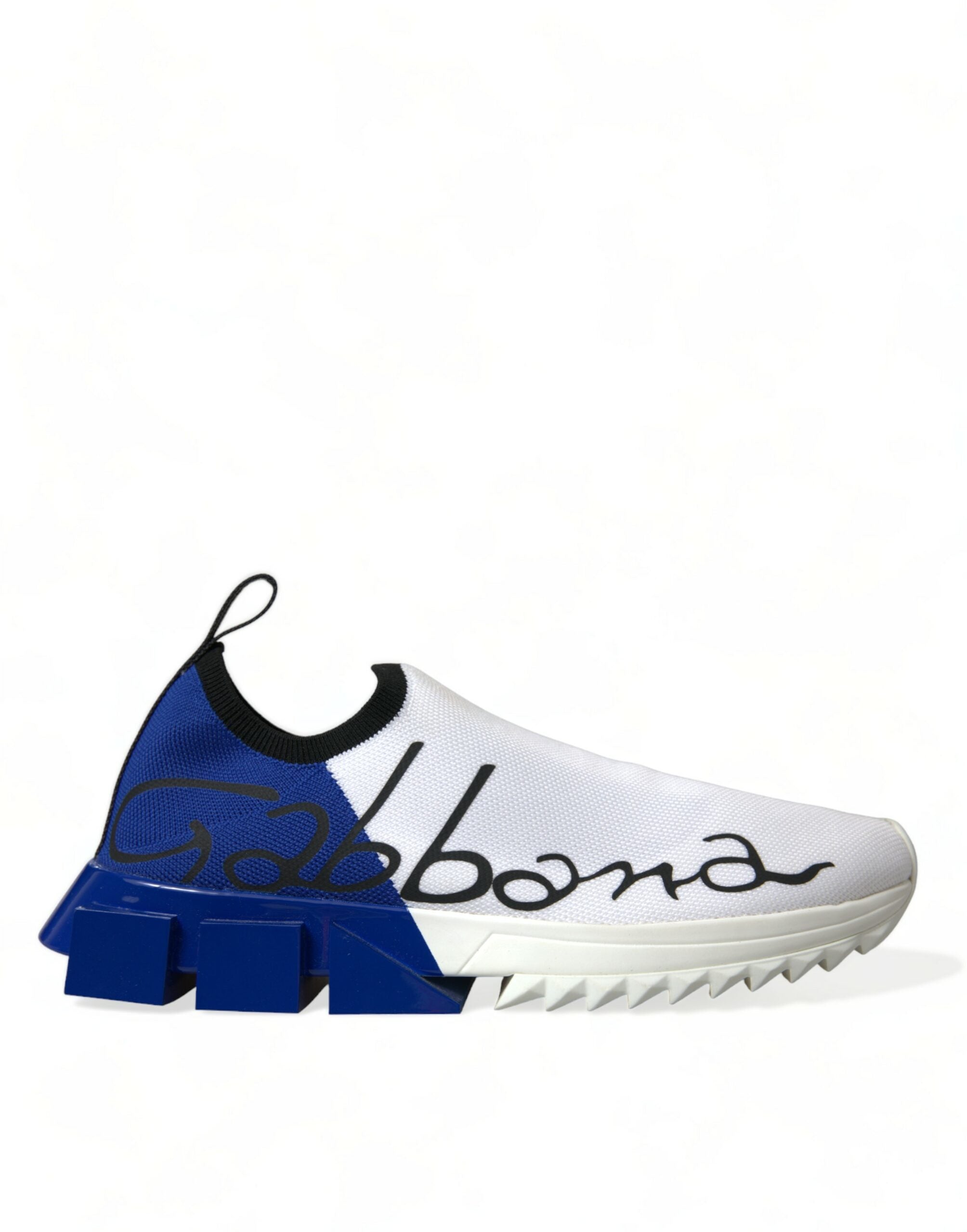 Dolce & Gabbana White Blue Sorrento Low Top Men Casual Sneakers Men's Shoes