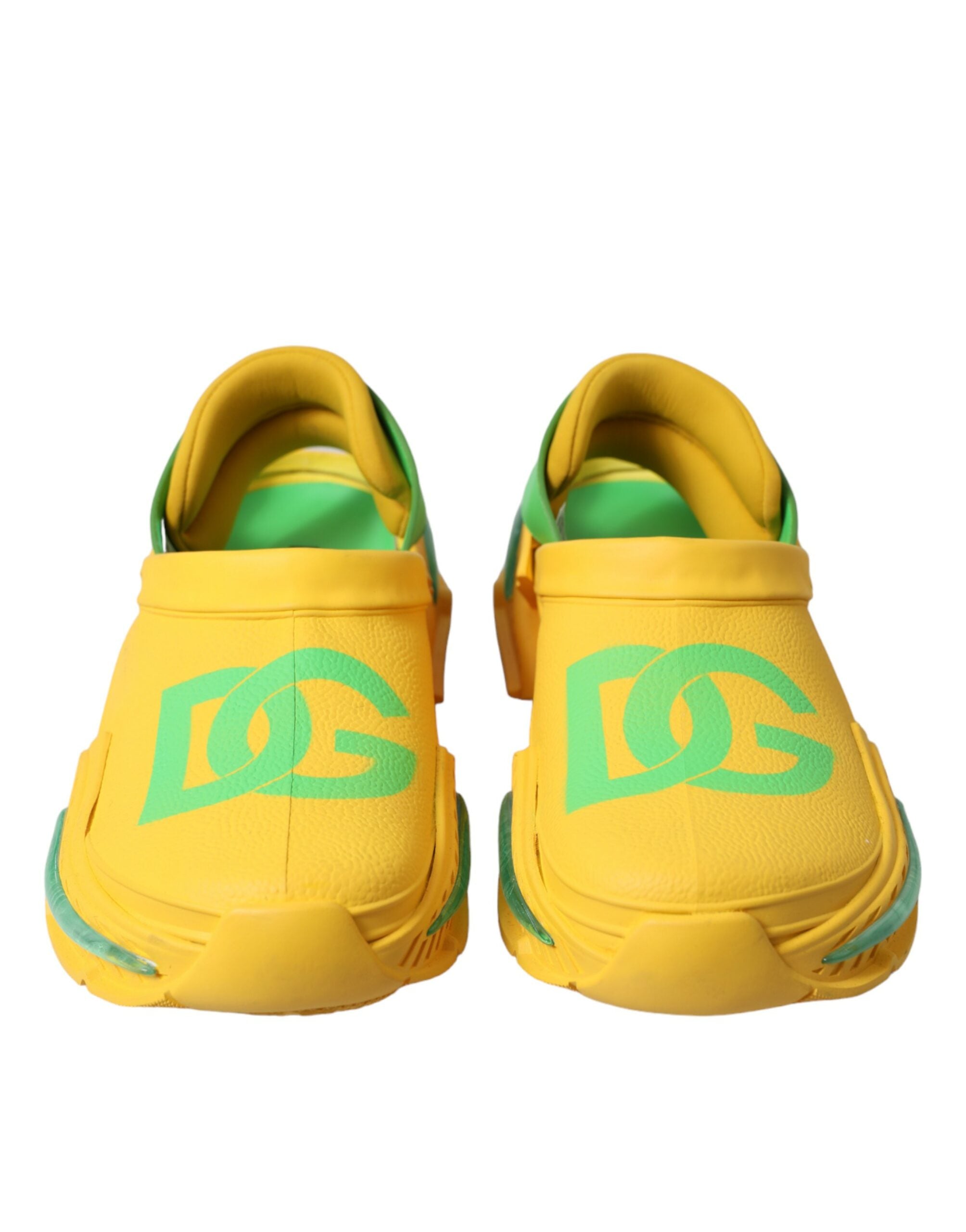 Dolce & Gabbana Yellow Green Rubber Clogs Men Slippers Men Men's Shoes