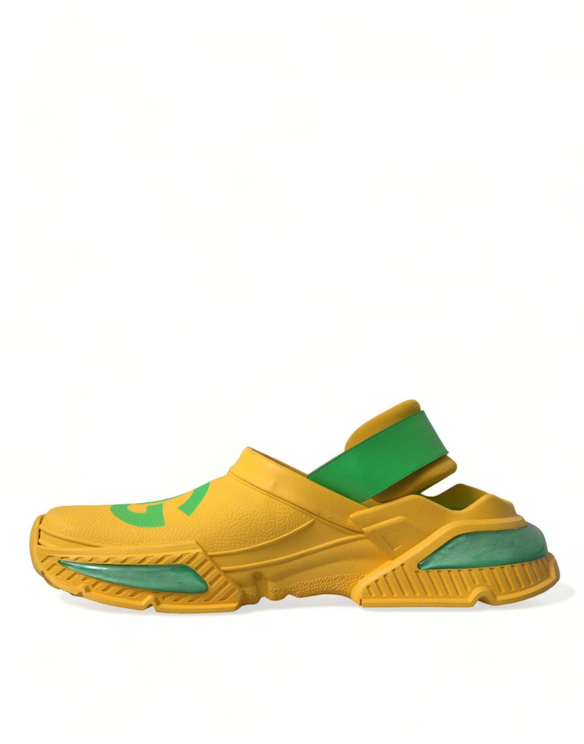 Dolce & Gabbana Yellow Green Rubber Clogs Men Slippers Men Men's Shoes