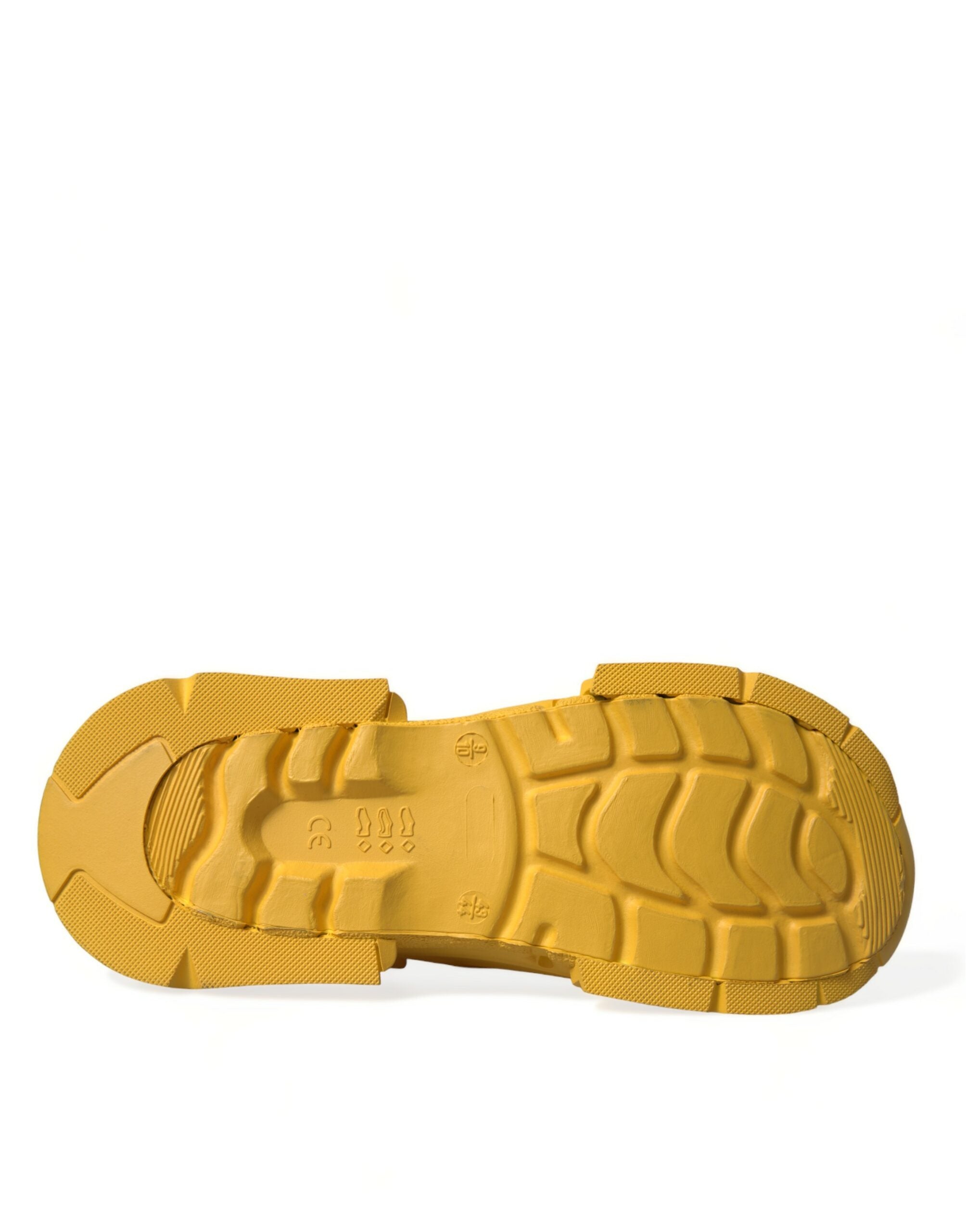 Dolce & Gabbana Yellow Green Rubber Clogs Men Slippers Men Men's Shoes