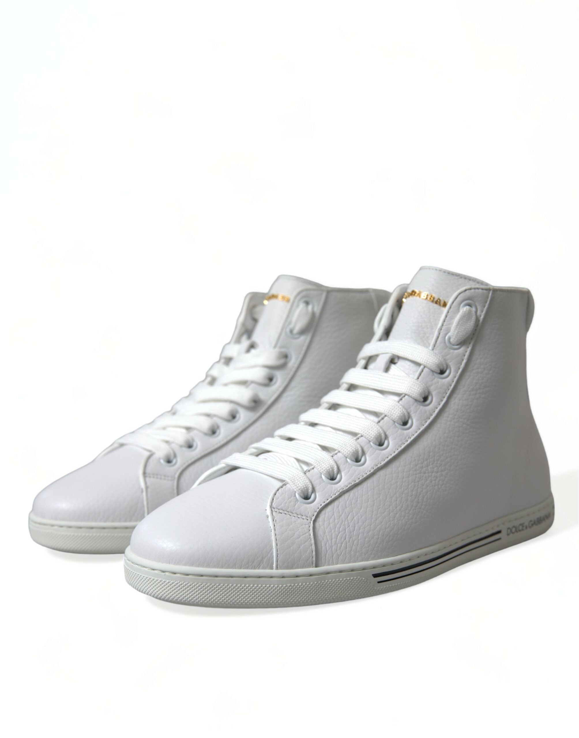 Dolce & Gabbana White Saint Tropez High Top Men Sneakers Men's Shoes