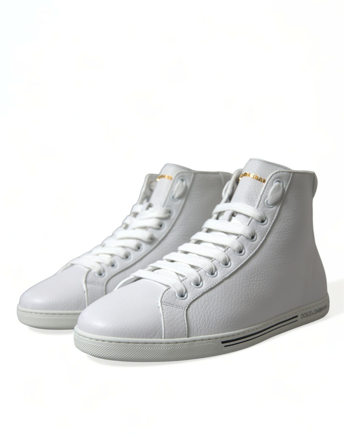 Dolce & Gabbana White Saint Tropez High Top Men Sneakers Men's Shoes