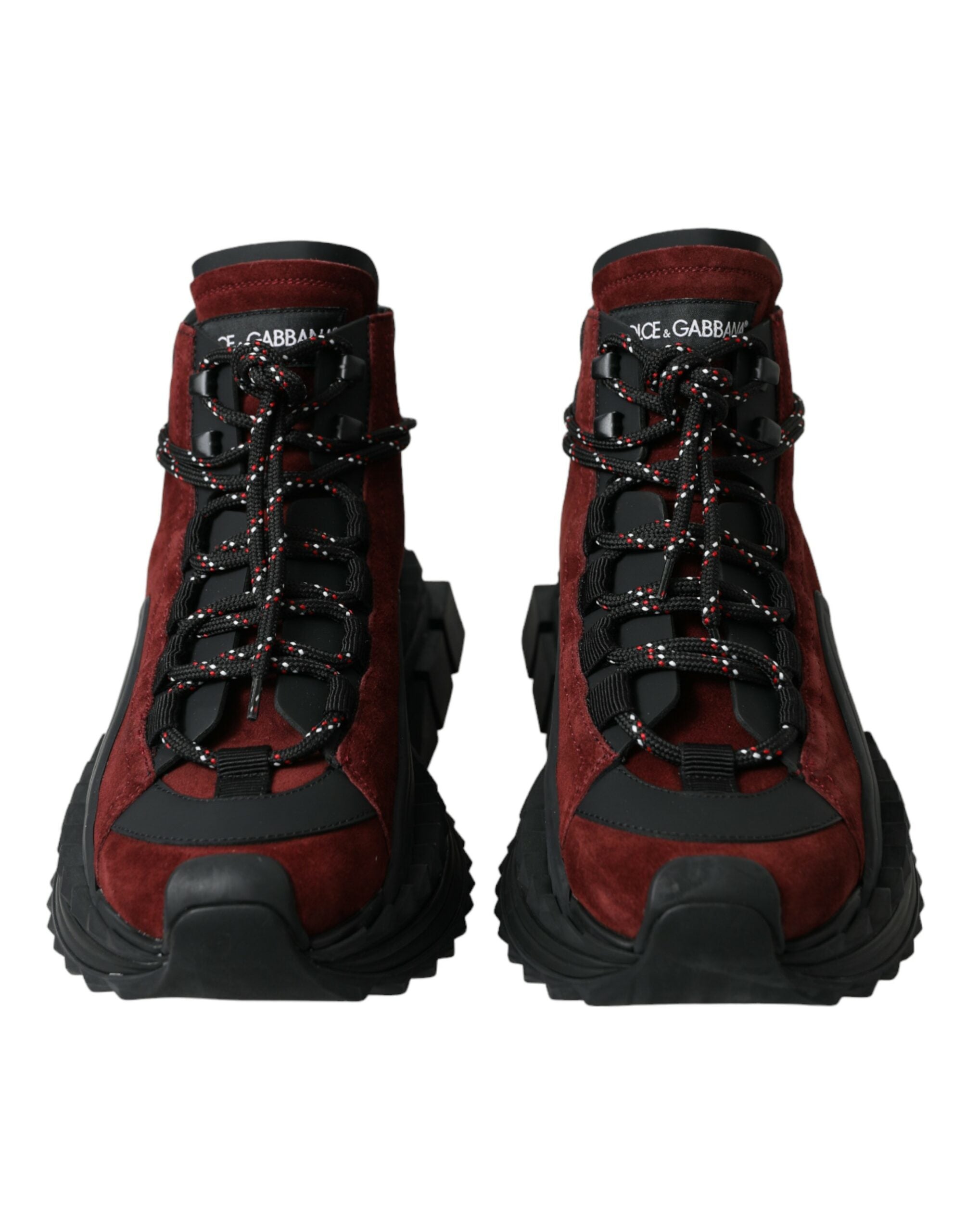 Dolce & Gabbana Burgundy Super King High Top Men Sneakers Men's Shoes