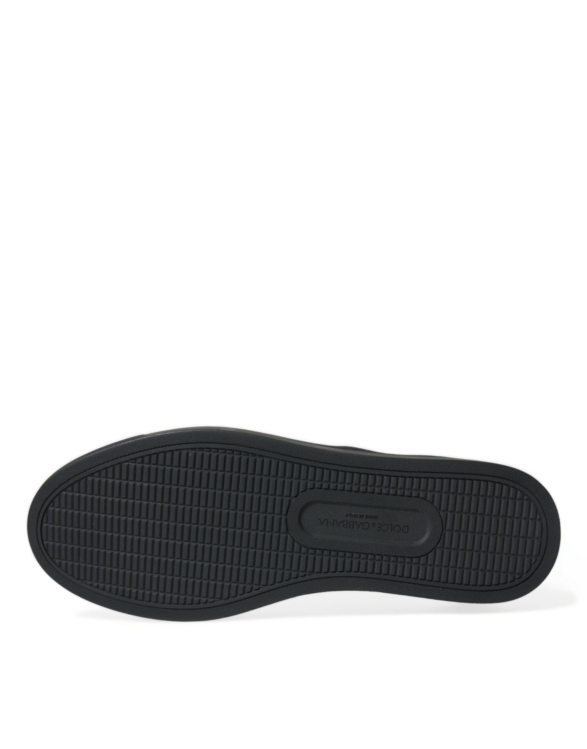 Dolce & Gabbana Brown Leopard Pony Hair Leather Sneakers Men's Shoes