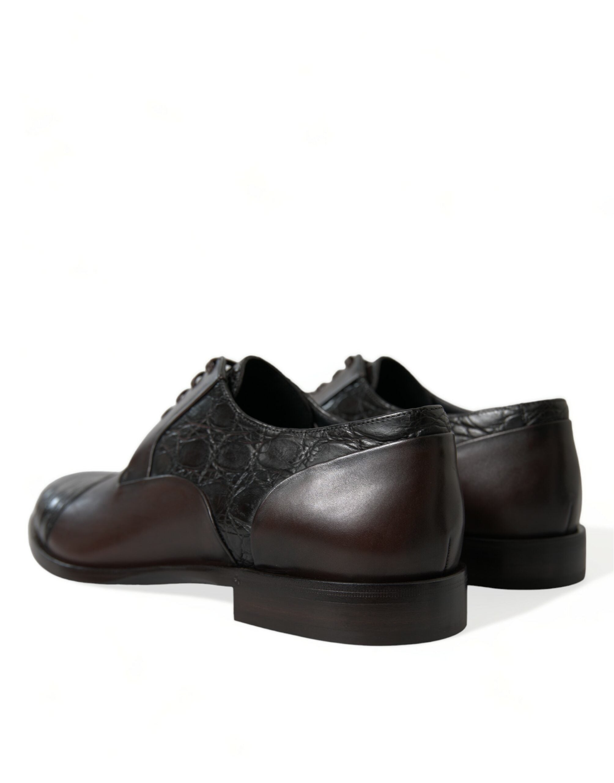 Dolce & Gabbana Brown Exotic Leather Formal Men Dress Men's Shoes