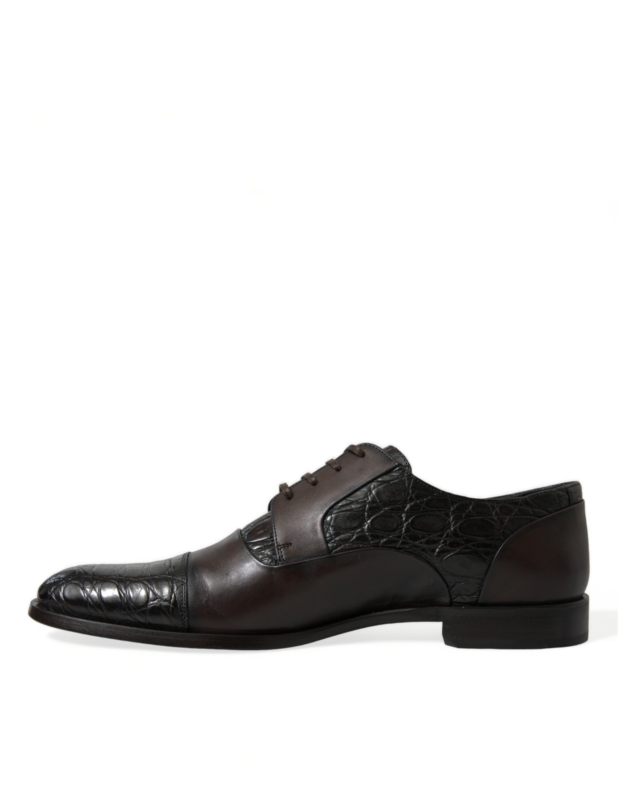 Dolce & Gabbana Brown Exotic Leather Formal Men Dress Men's Shoes