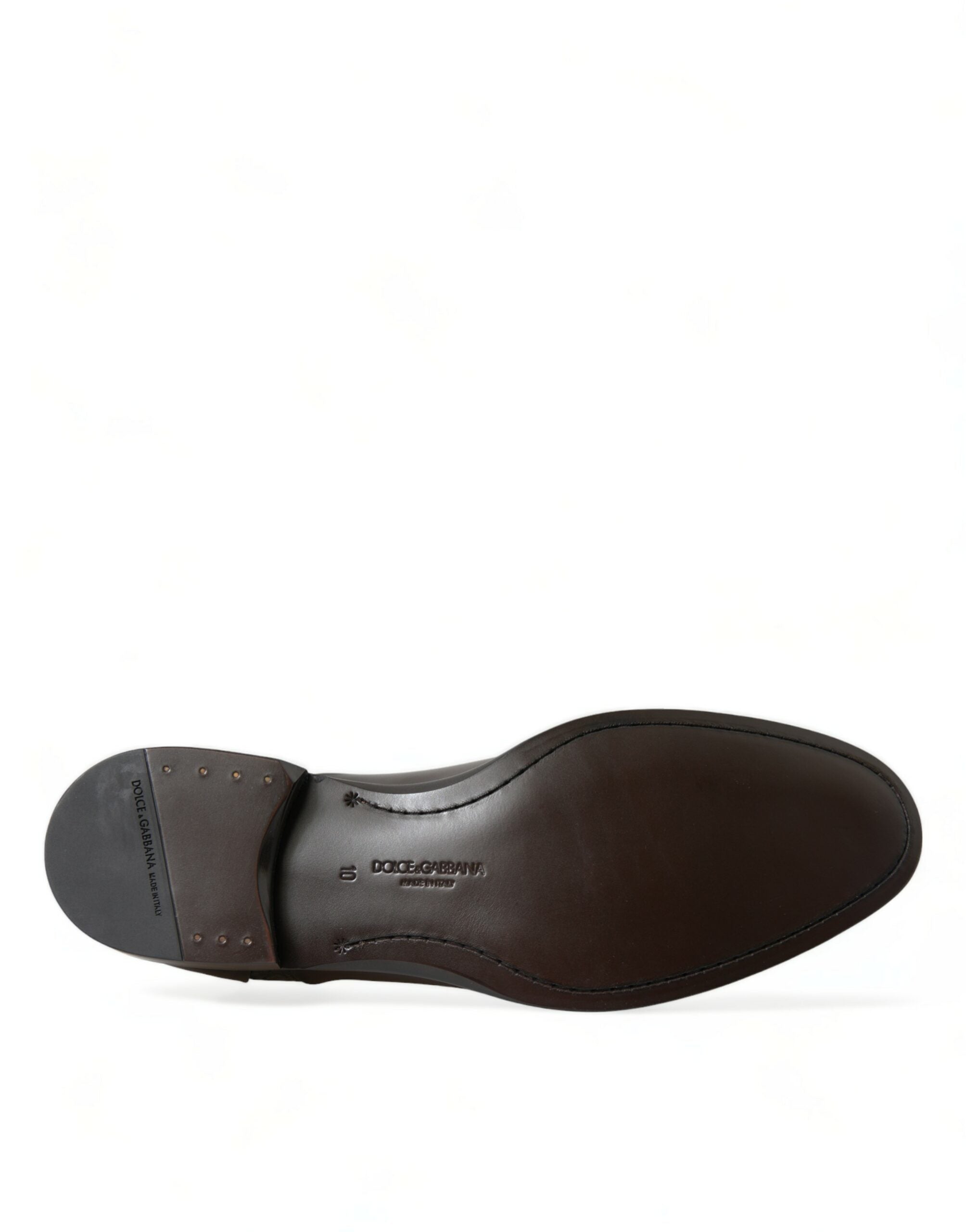 Dolce & Gabbana Brown Exotic Leather Formal Men Dress Men's Shoes