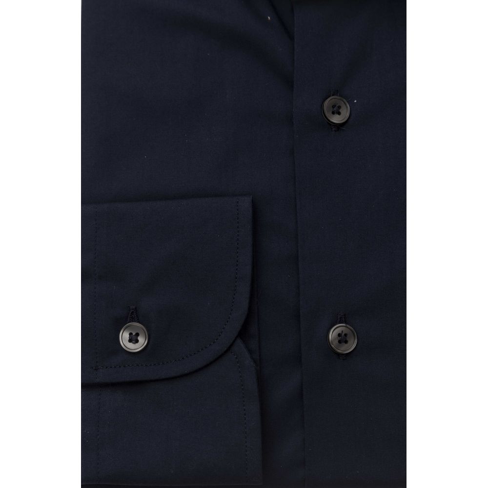 Bagutta Blue Cotton Men's Slim Men's Shirt