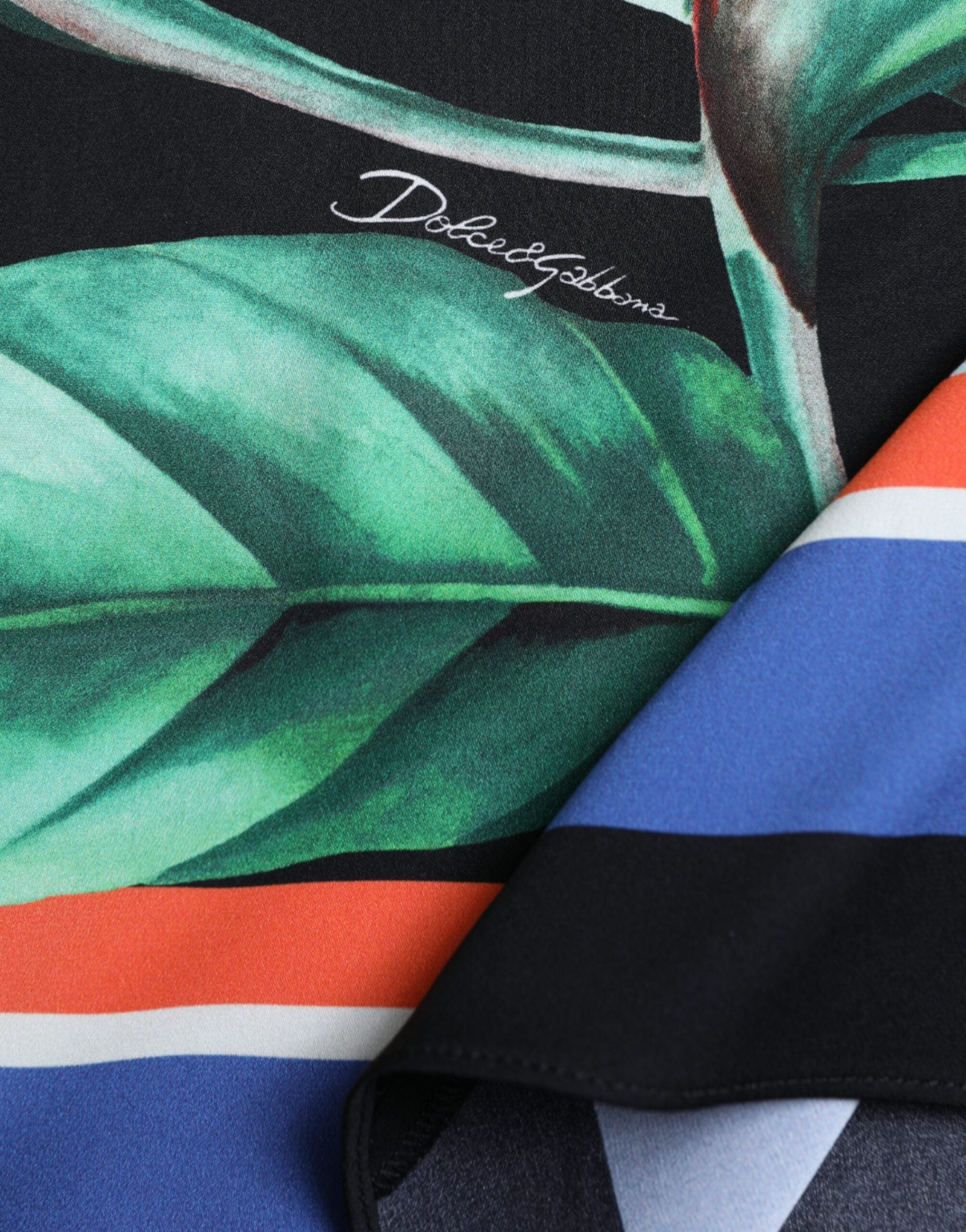 Dolce & Gabbana Black Strelitzia High Waist Wrap Midi Women's Skirt