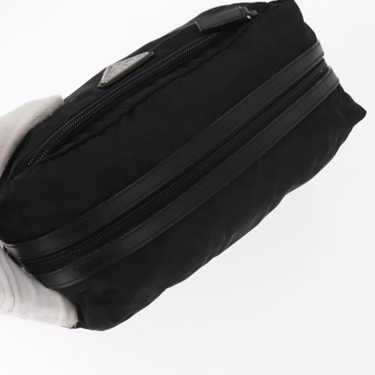 Prada Logo Pouch Nylon Black Nylon Clutche & Pouche Bag (Pre-Owned)