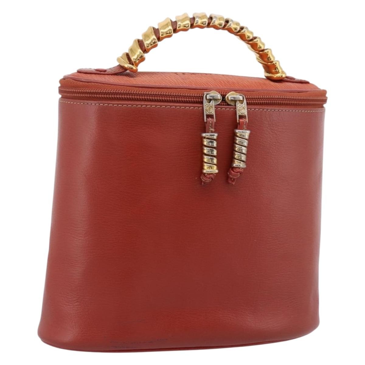 Loewe Velazquez Tote Leather Orange Leather Handbag (Pre-Owned)