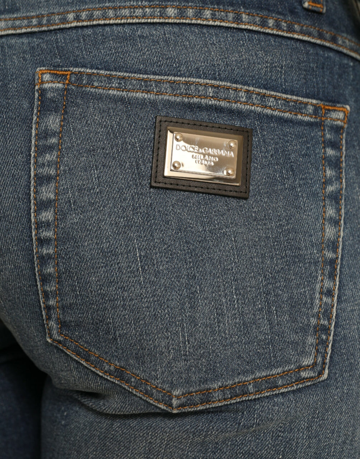 Dolce & Gabbana Blue BOYFRIEND Mid Waist Cotton Denim Women's Jeans