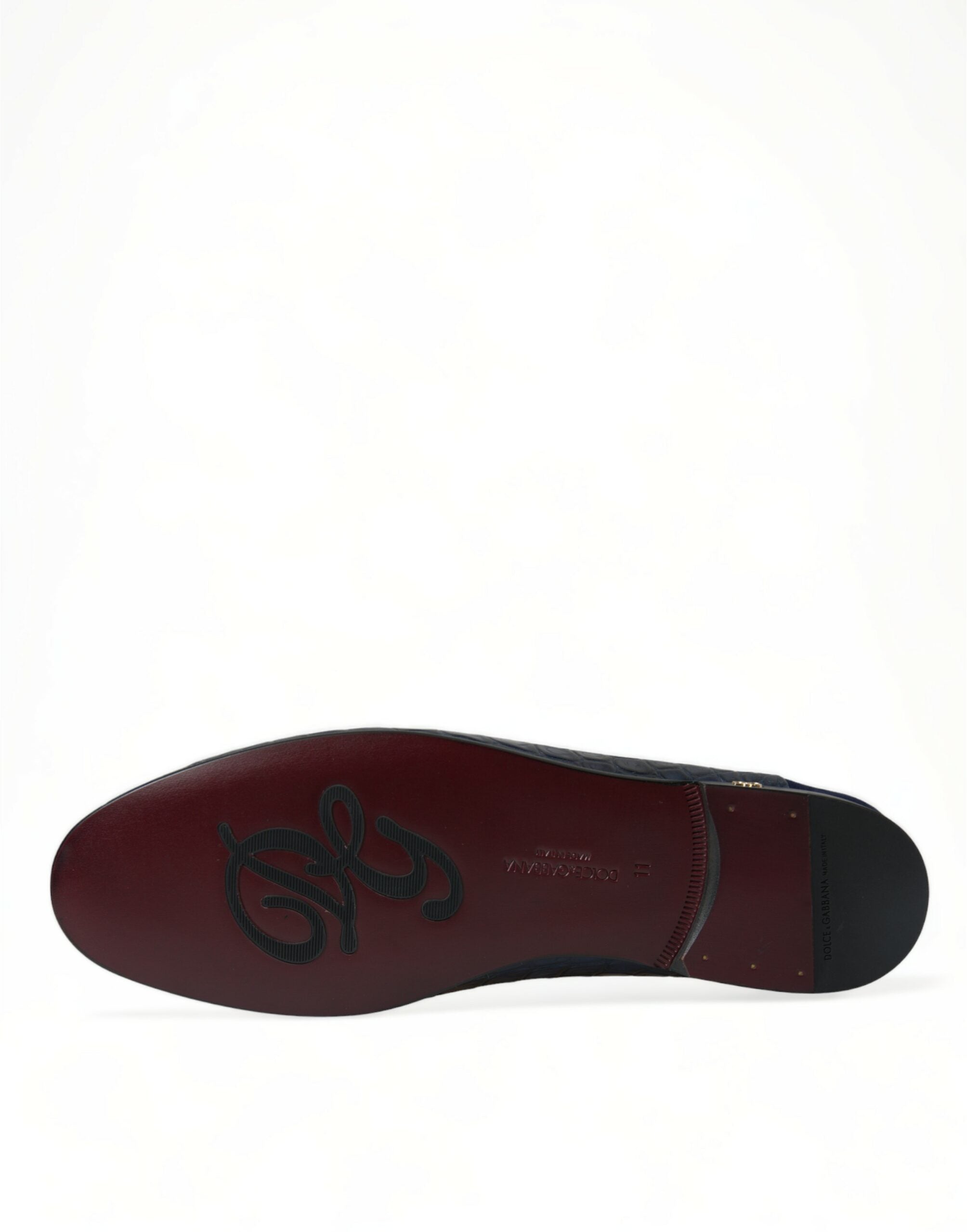 Dolce & Gabbana Blue Crocodile Leather Loafers Slip On Men's Shoes