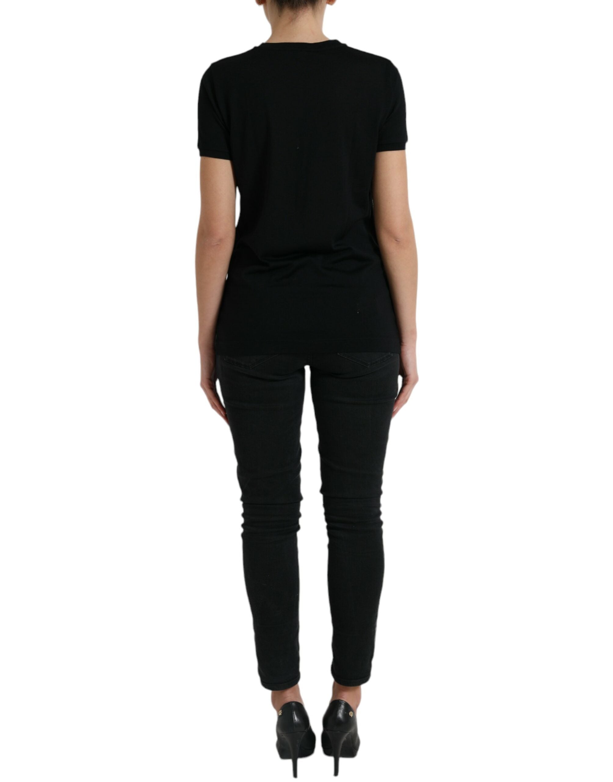 Dolce & Gabbana Elegant Wool Crew Neck Women's Tee