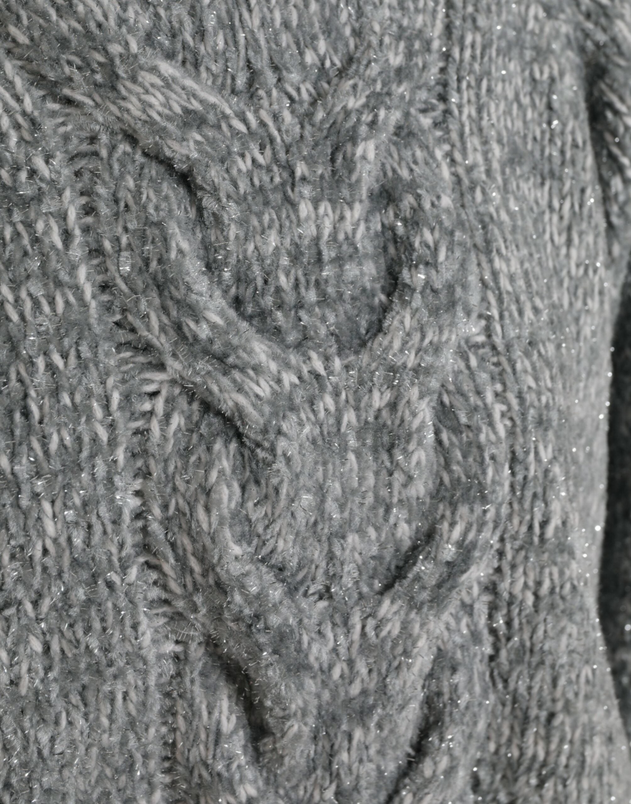 Dolce & Gabbana Gray Cashmere Turtle Neck Pullover Women's Sweater