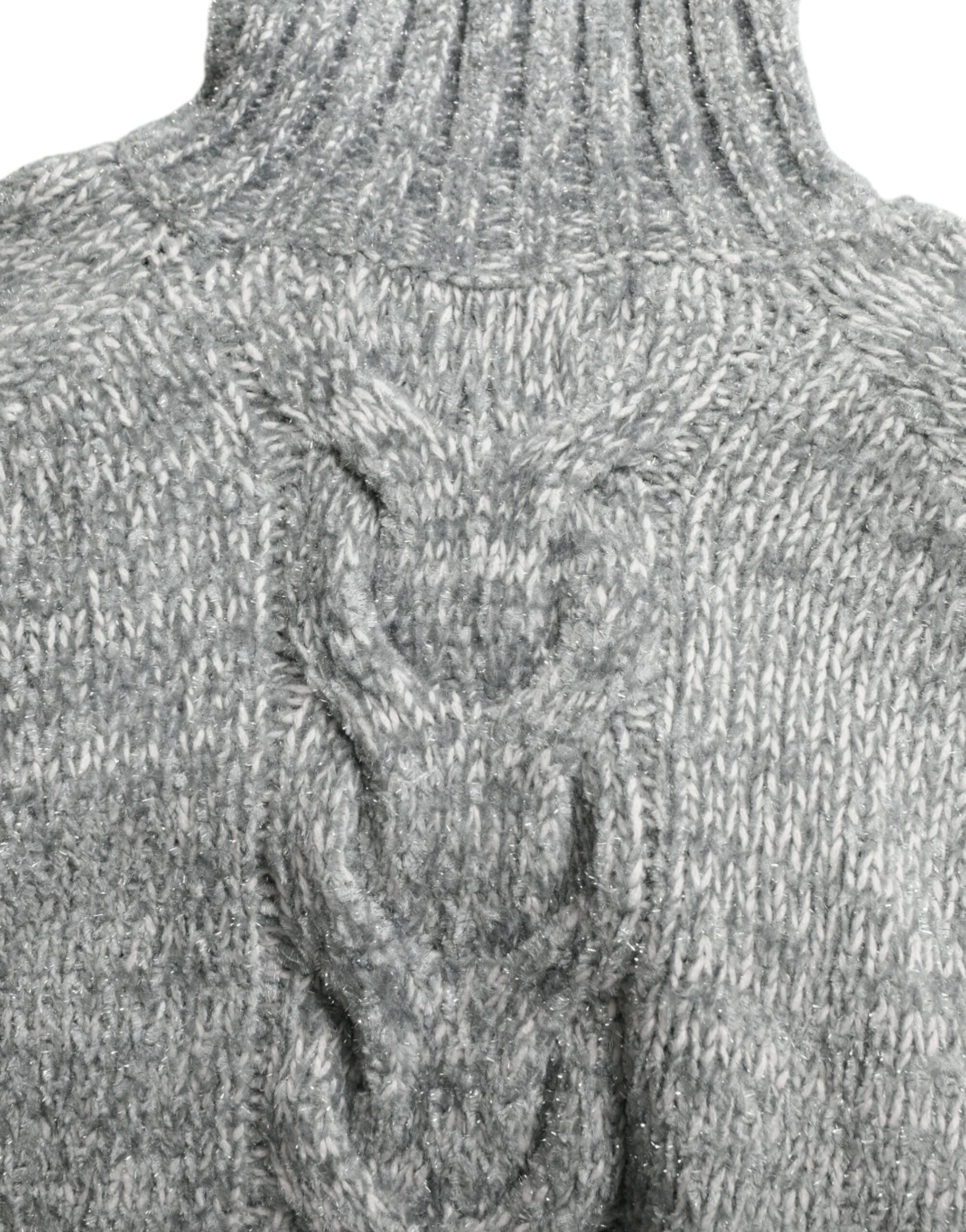 Dolce & Gabbana Gray Cashmere Turtle Neck Pullover Women's Sweater