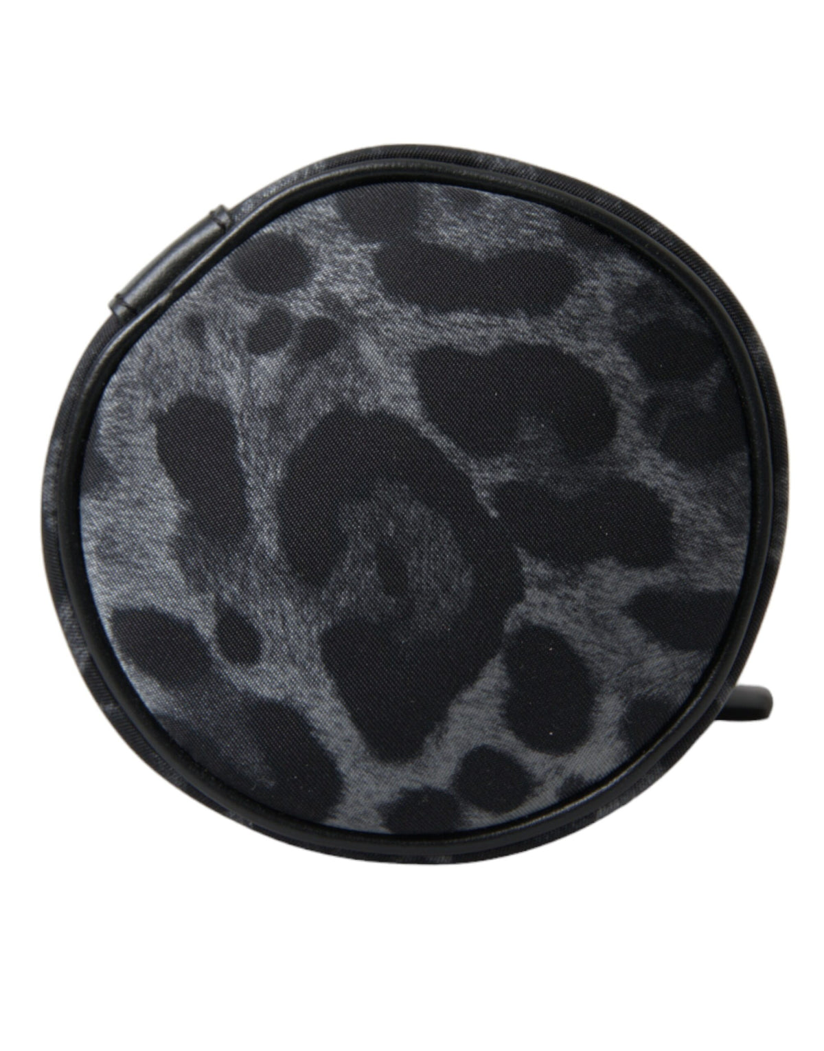 Dolce & Gabbana Black Leopard Round Slim Tote Bottle Cage Men's Bag