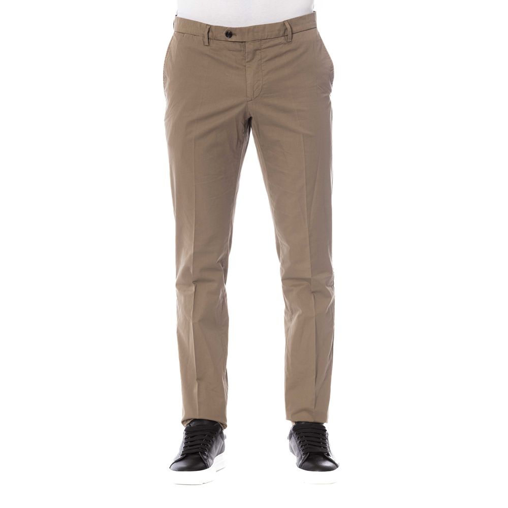 Trussardi Brown Cotton Men Men's Trouser