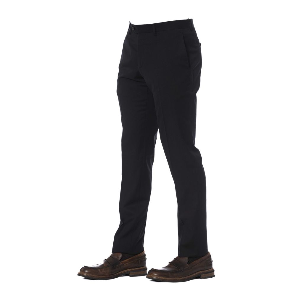 Trussardi Black Virgin Wool Men Men's Pant