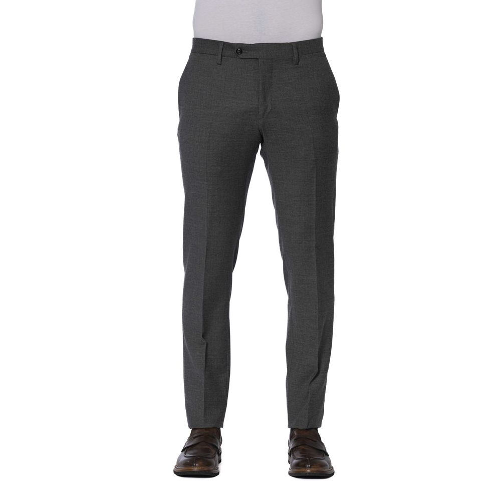 Trussardi Gray Wool Men Men's Trouser