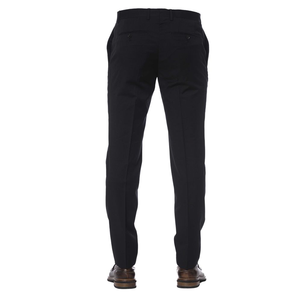 Trussardi Black Virgin Wool Men Men's Pant