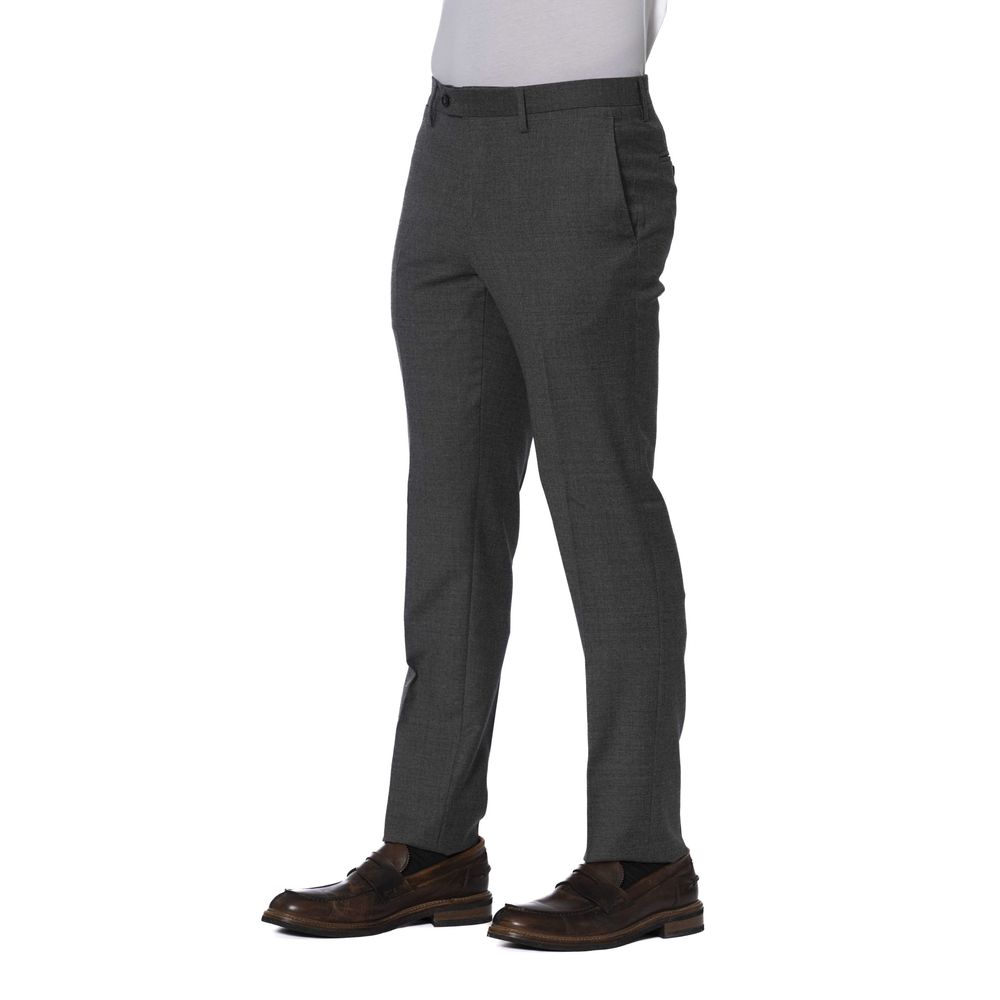 Trussardi Gray Wool Men Men's Trouser