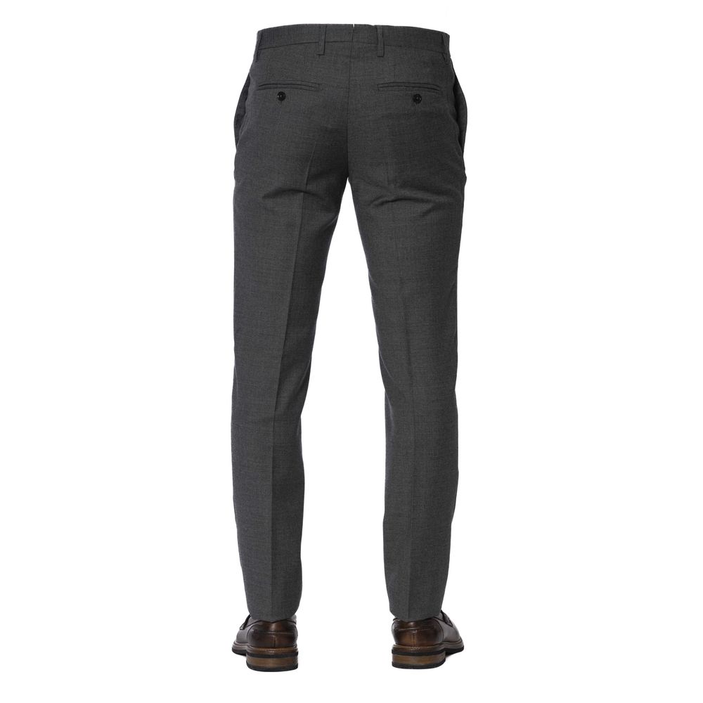 Trussardi Gray Wool Men Men's Trouser