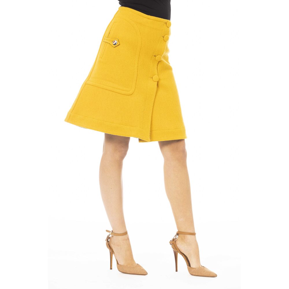 Jacob Cohen Yellow Wool Women Women's Skirt